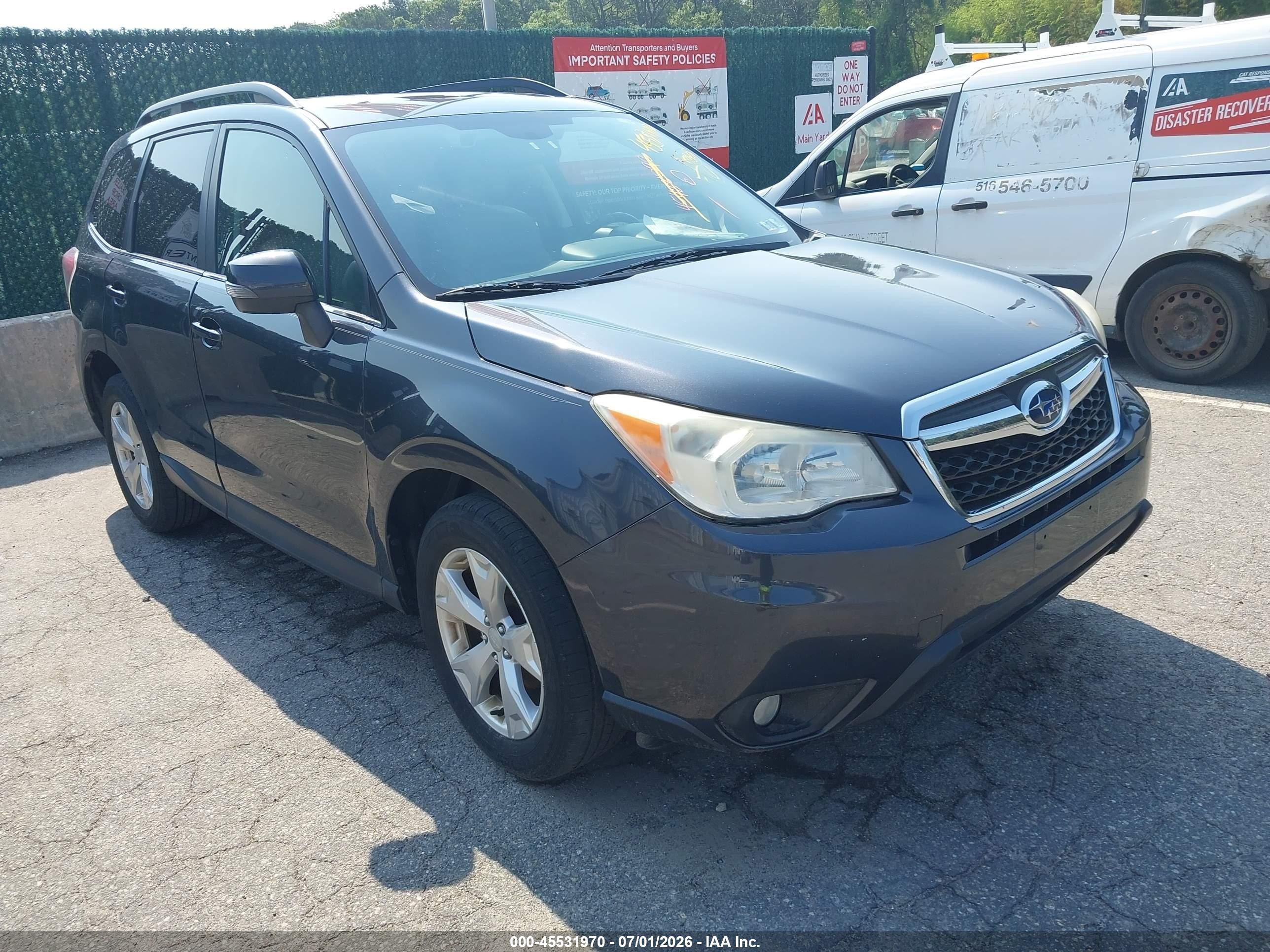 2014 Subaru Forester 2.5i Touring Gray vin: JF2SJAPC6EH485007