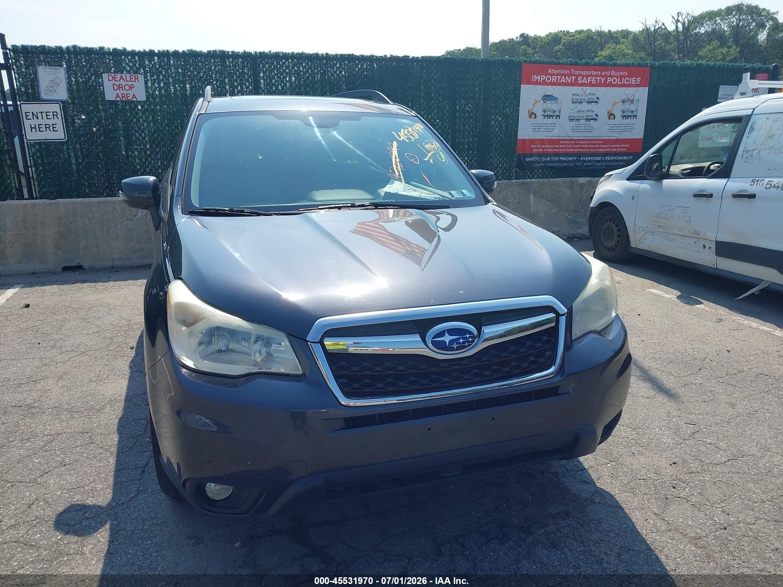 2014 Subaru Forester 2.5i Touring Gray vin: JF2SJAPC6EH485007