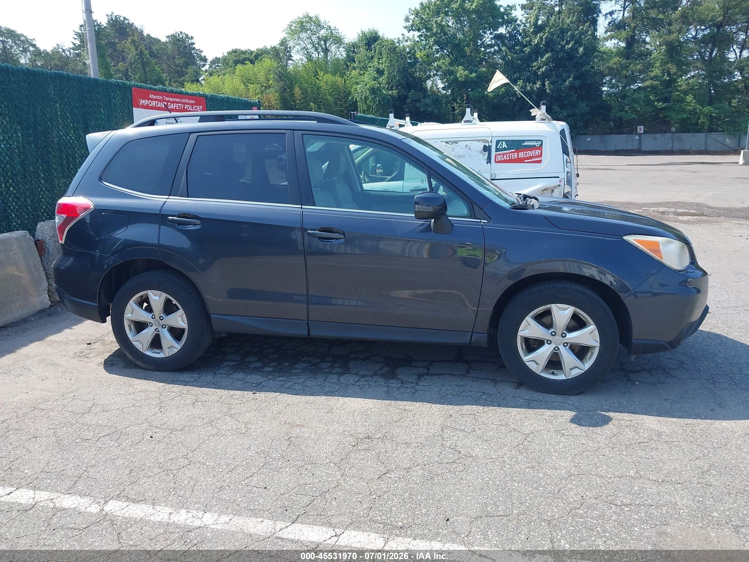 2014 Subaru Forester 2.5i Touring Gray vin: JF2SJAPC6EH485007