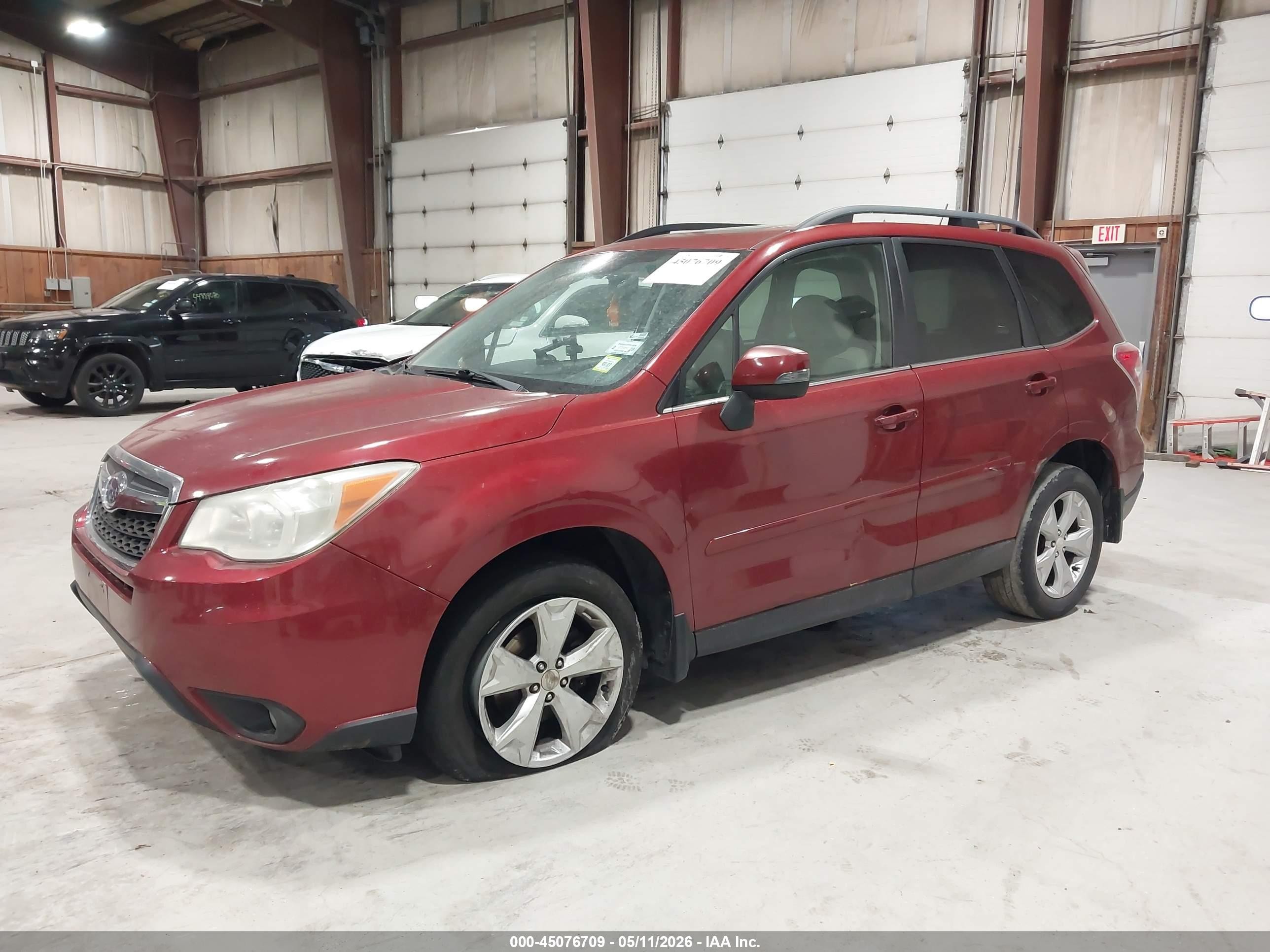 2014 Subaru Forester 2.5i Touring Красный vin: JF2SJAPC7EH521514