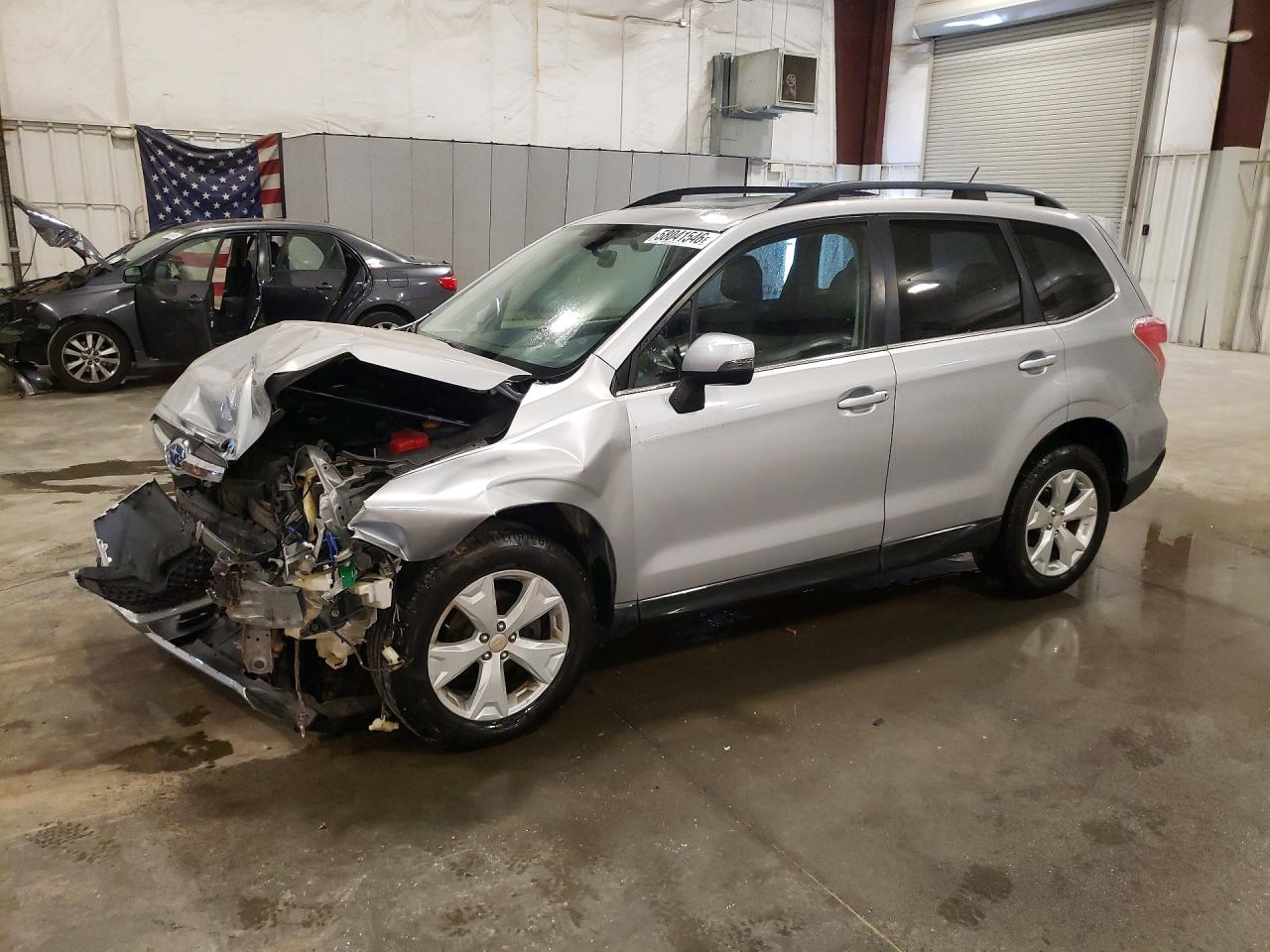 2014 Subaru Forester Серебряный vin: JF2SJAPC9EH417204