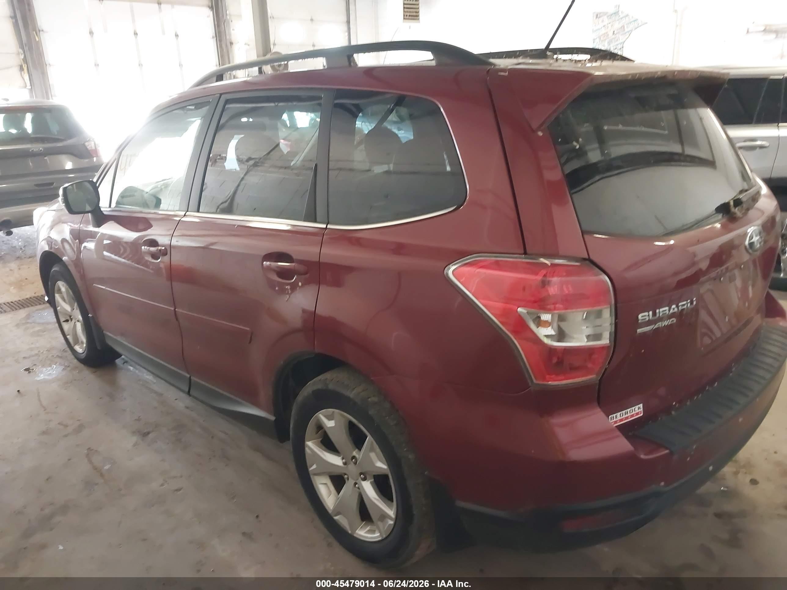 2014 Subaru Forester 2.5i Touring Maroon vin: JF2SJAPC9EH418482