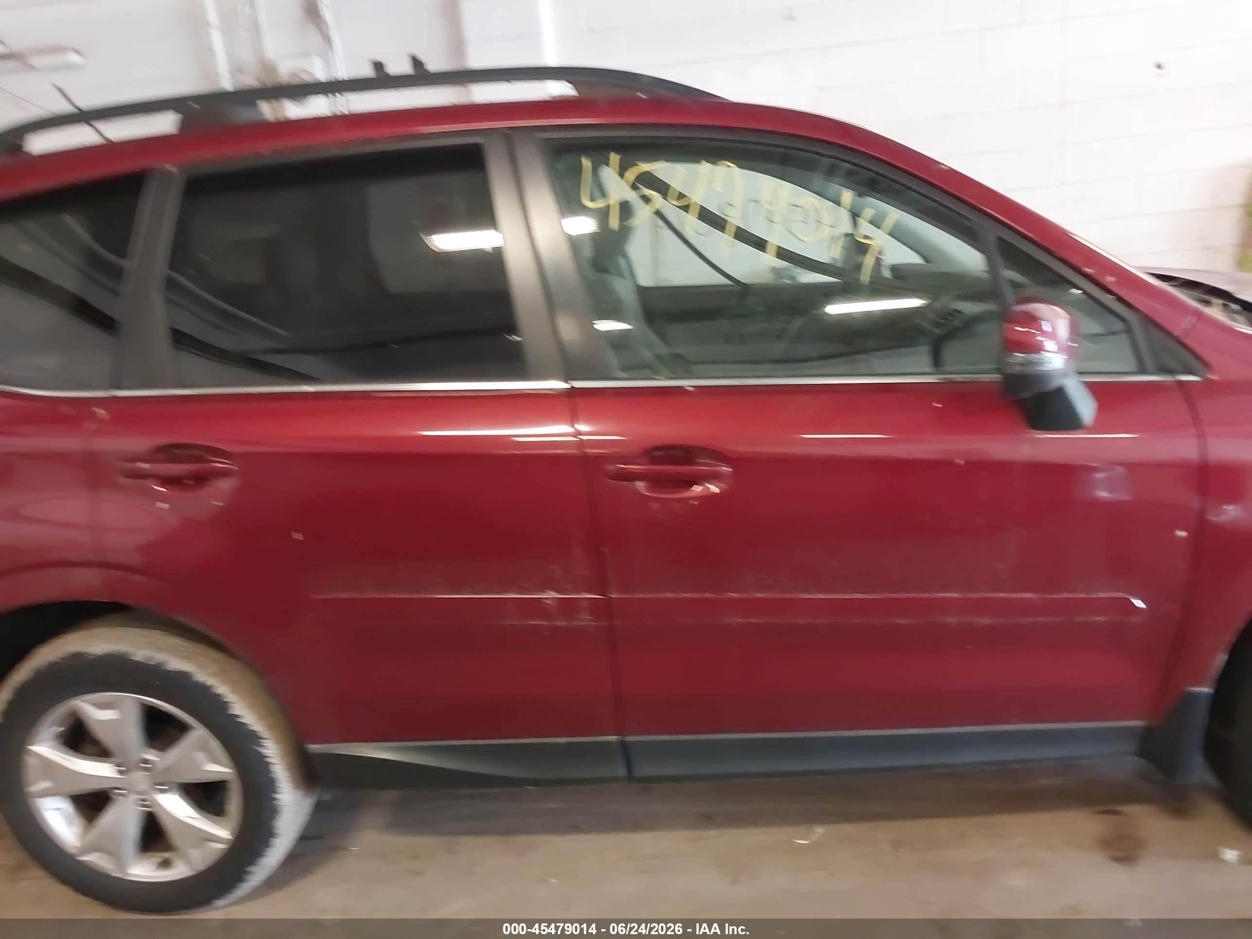 2014 Subaru Forester 2.5i Touring Maroon vin: JF2SJAPC9EH418482