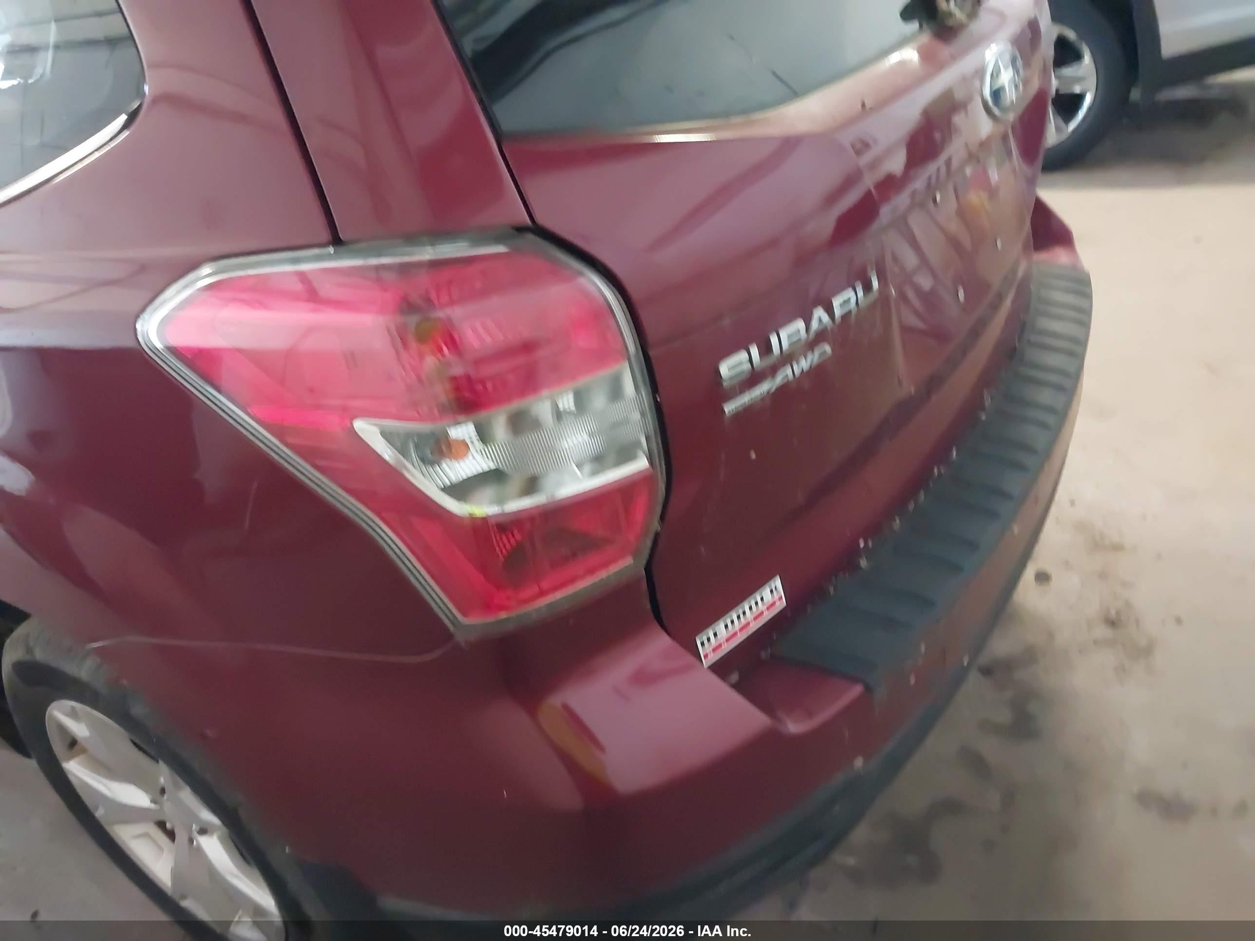 2014 Subaru Forester 2.5i Touring Maroon vin: JF2SJAPC9EH418482