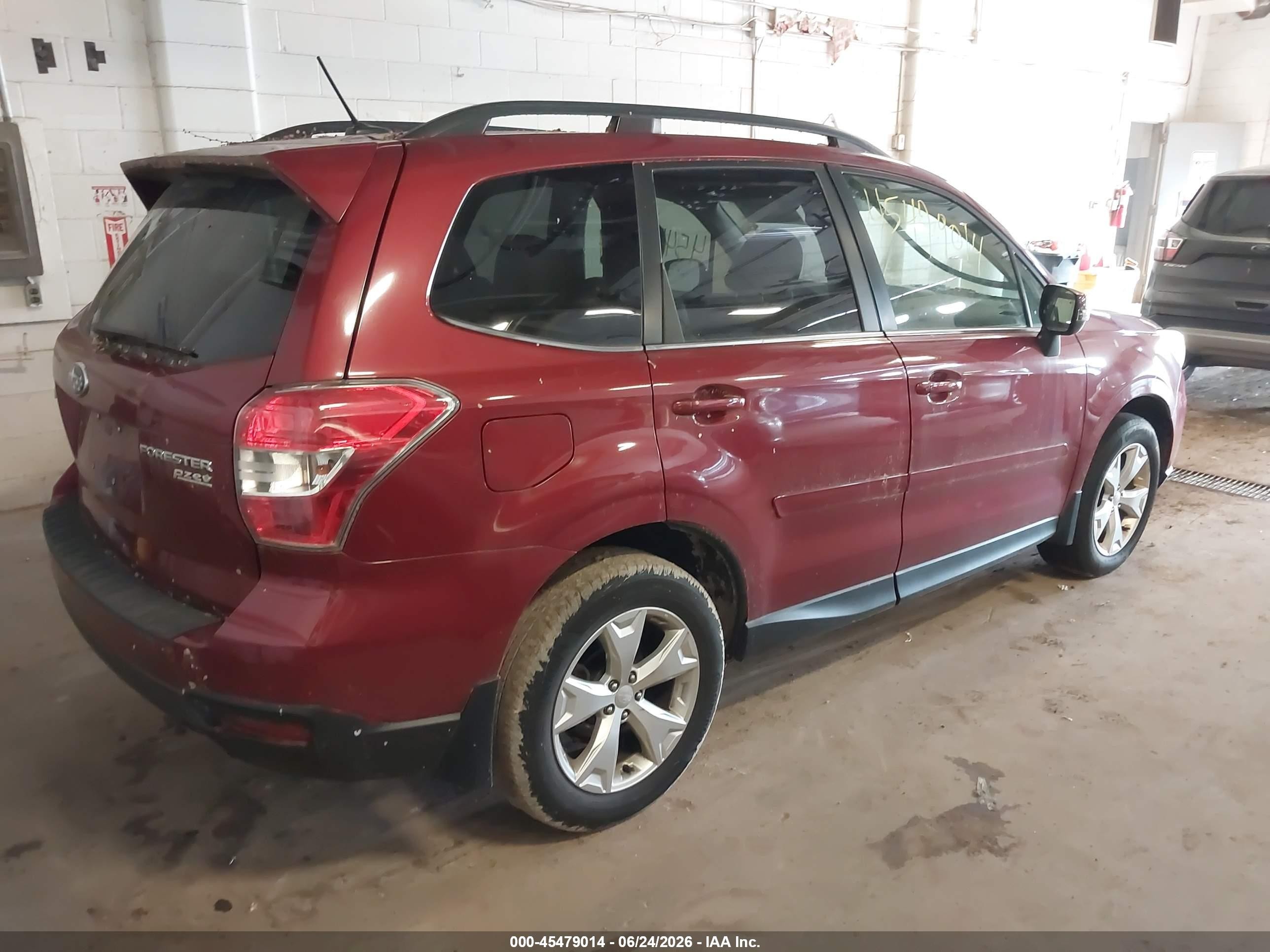 2014 Subaru Forester 2.5i Touring Maroon vin: JF2SJAPC9EH418482