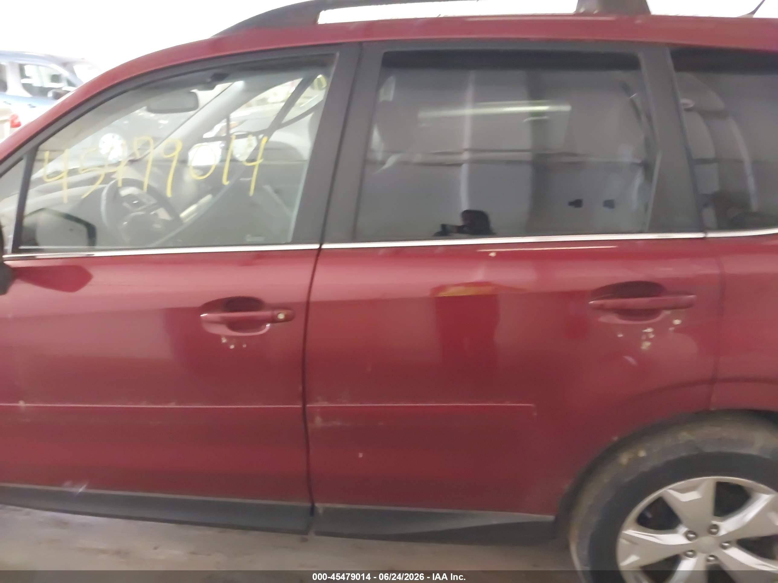 2014 Subaru Forester 2.5i Touring Maroon vin: JF2SJAPC9EH418482