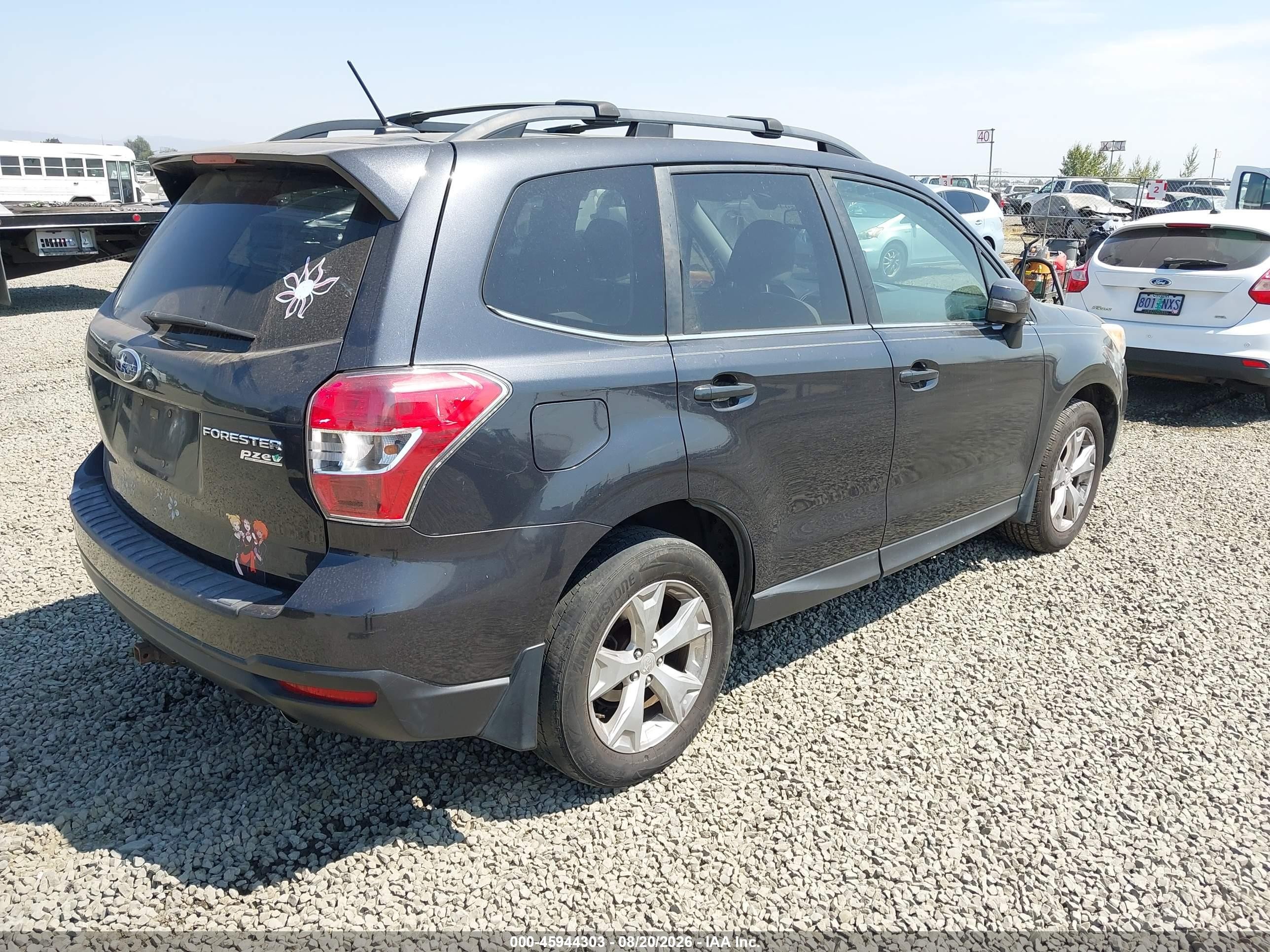 2014 Subaru Forester 2.5i Touring Gray vin: JF2SJAPC9EH500065