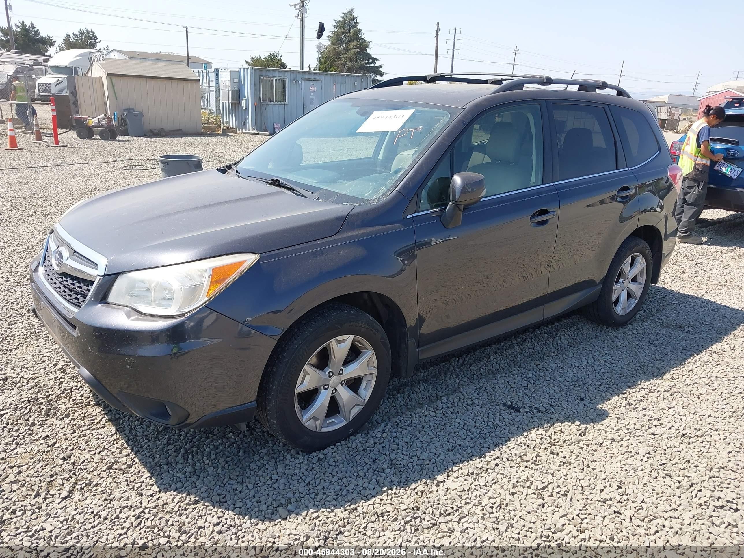 2014 Subaru Forester 2.5i Touring Gray vin: JF2SJAPC9EH500065