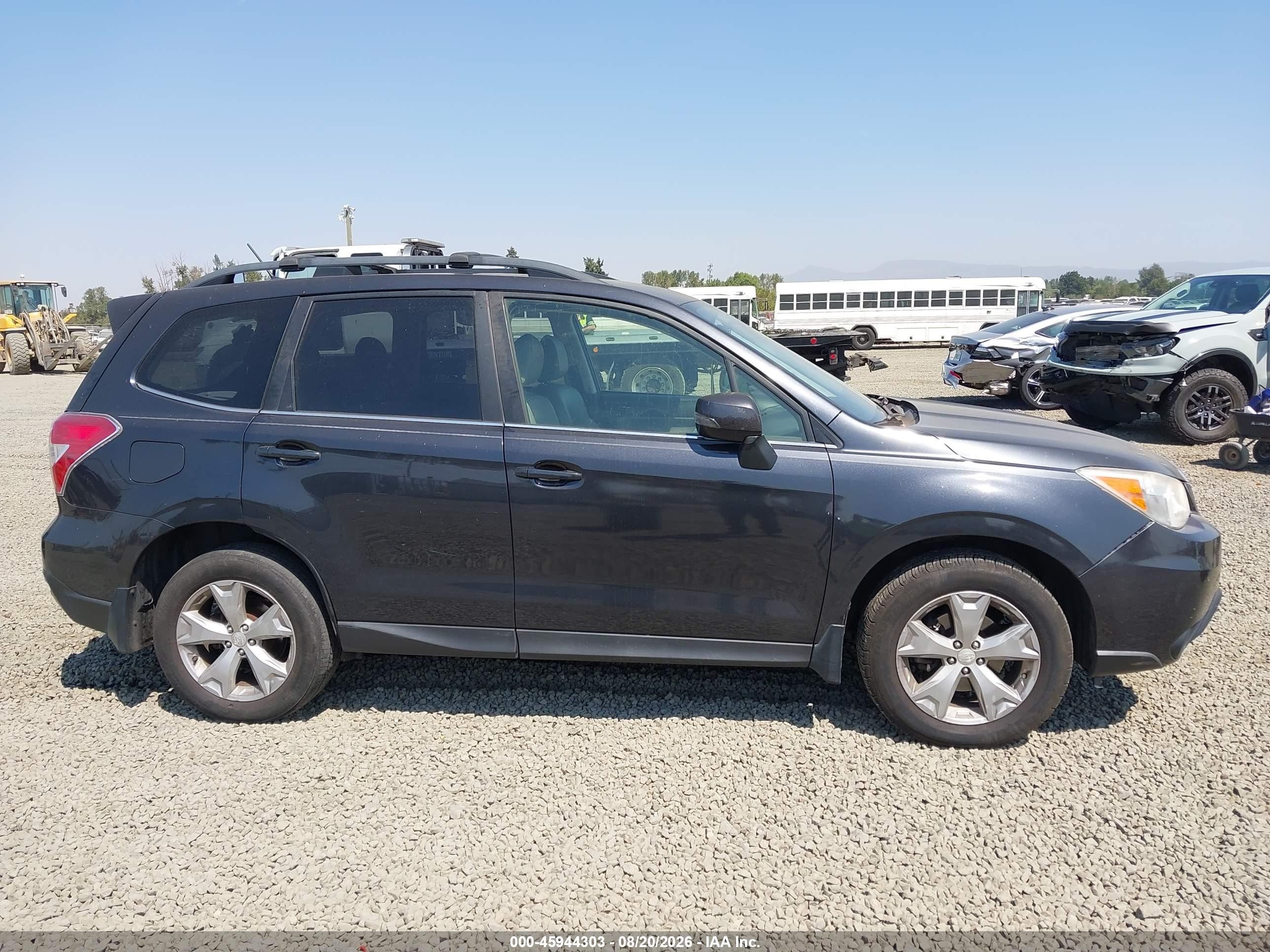 2014 Subaru Forester 2.5i Touring Gray vin: JF2SJAPC9EH500065