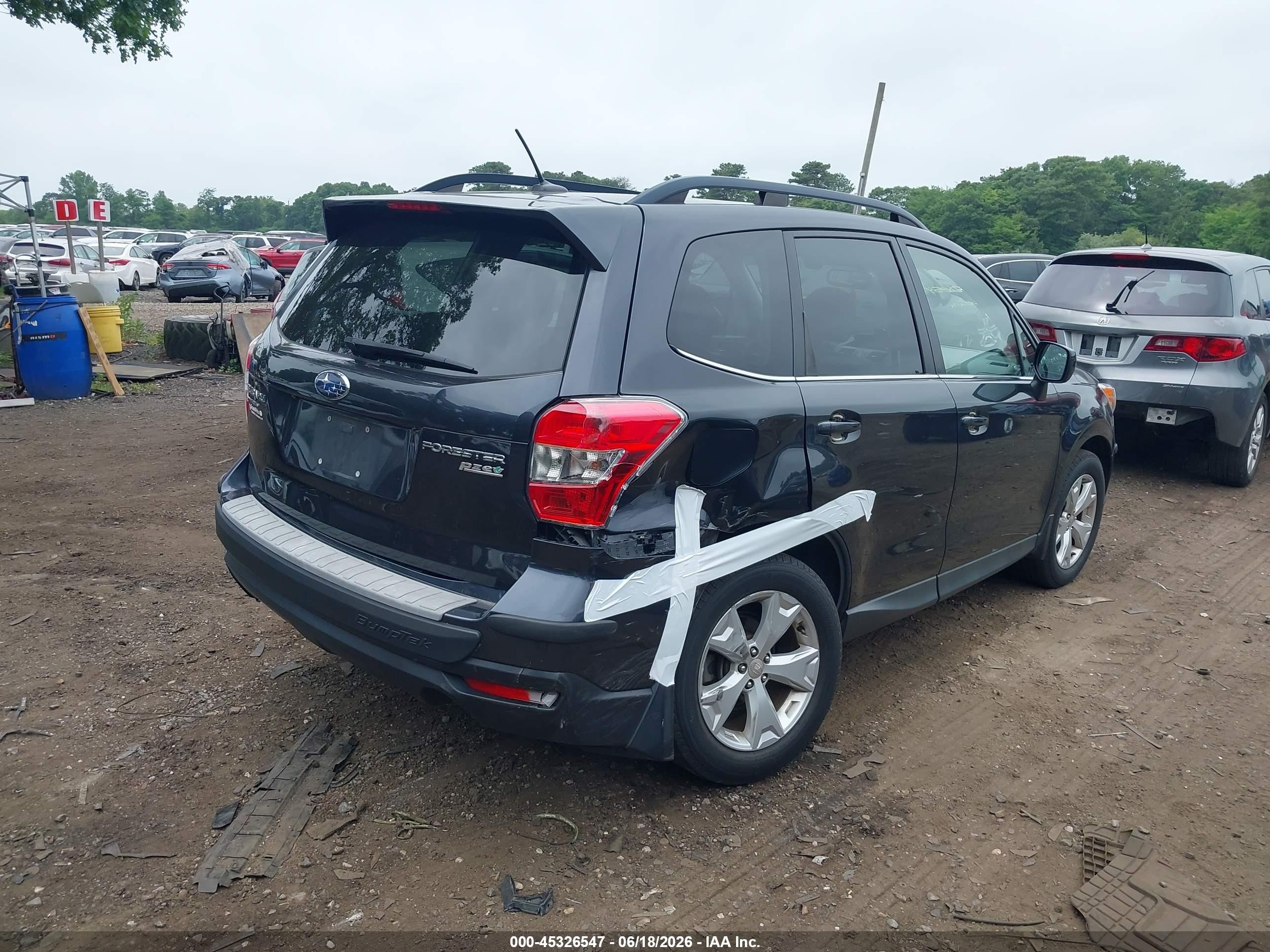 2015 Subaru Forester 2.5i Limited Gray vin: JF2SJARC0FH814198