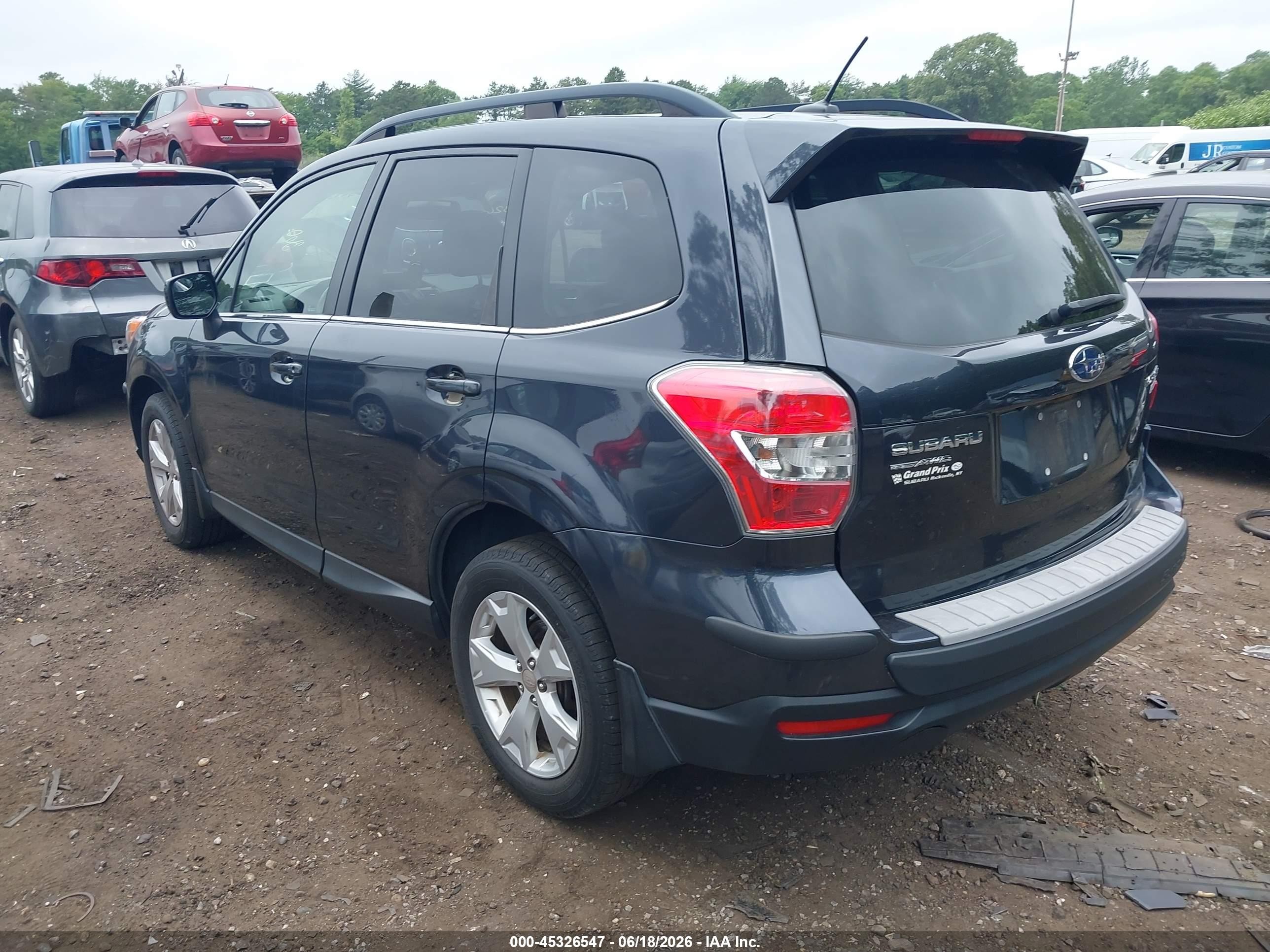 2015 Subaru Forester 2.5i Limited Gray vin: JF2SJARC0FH814198