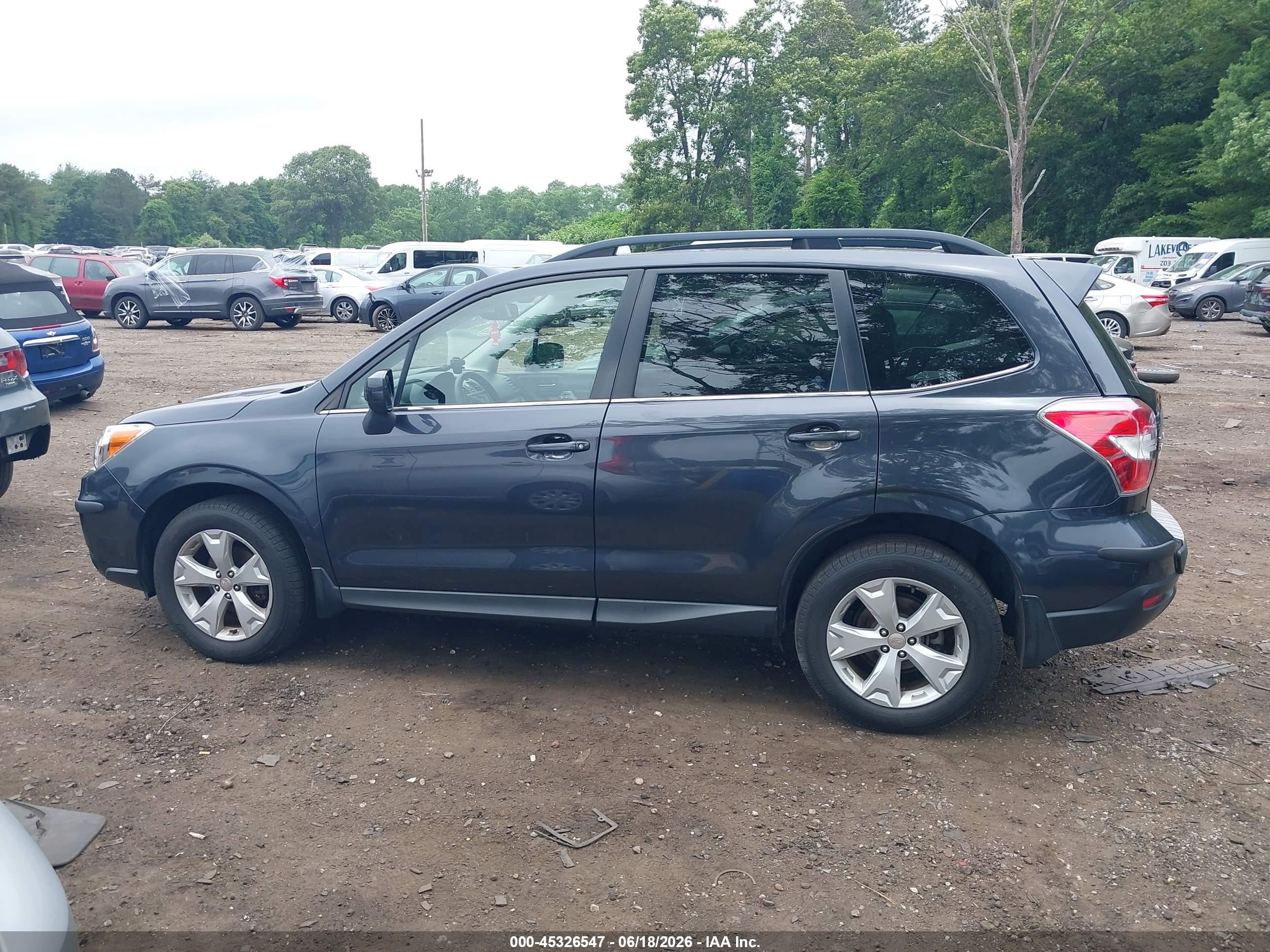 2015 Subaru Forester 2.5i Limited Gray vin: JF2SJARC0FH814198