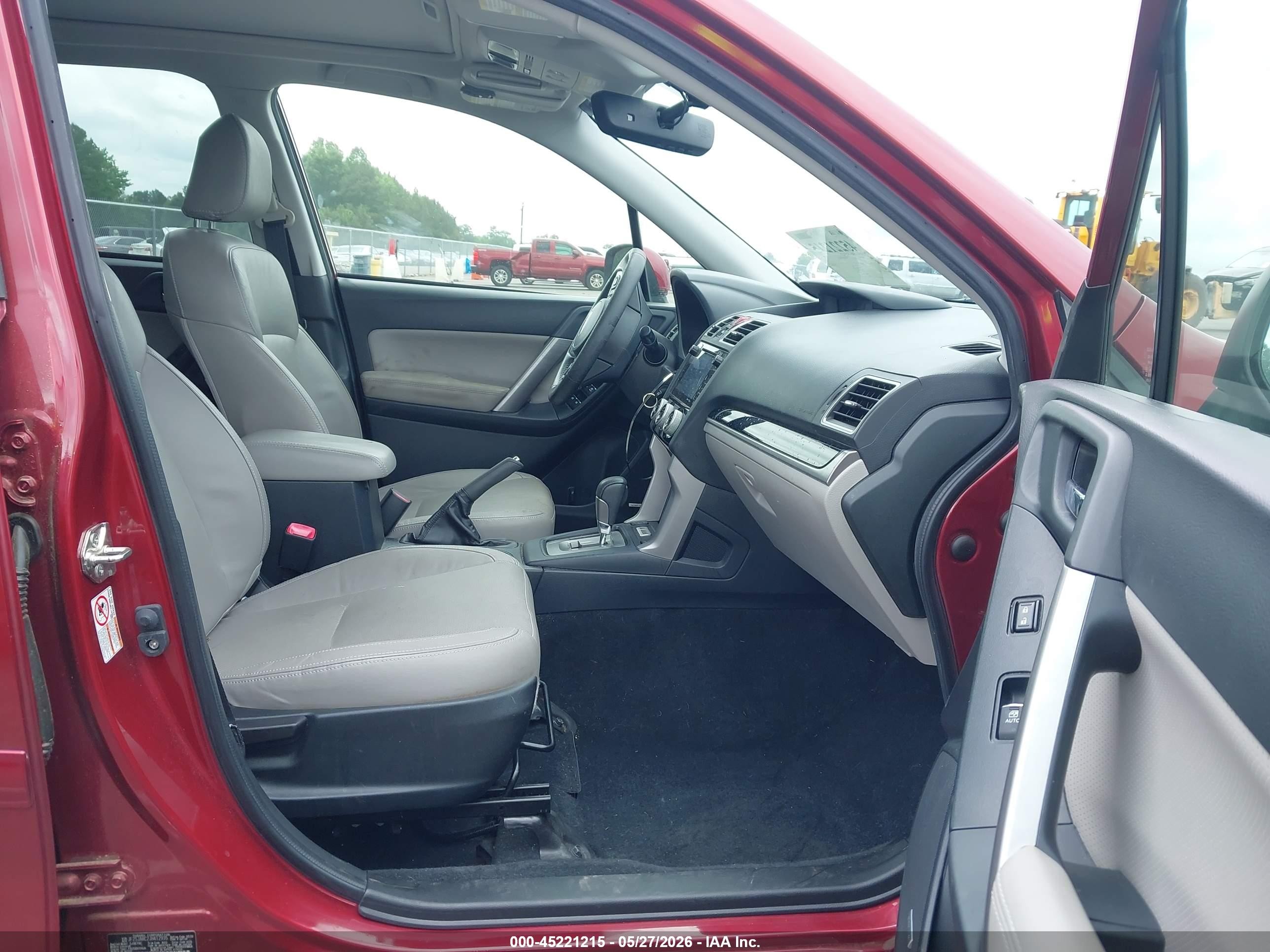 2018 Subaru Forester 2.5i Limited Burgundy vin: JF2SJARC2JH412935