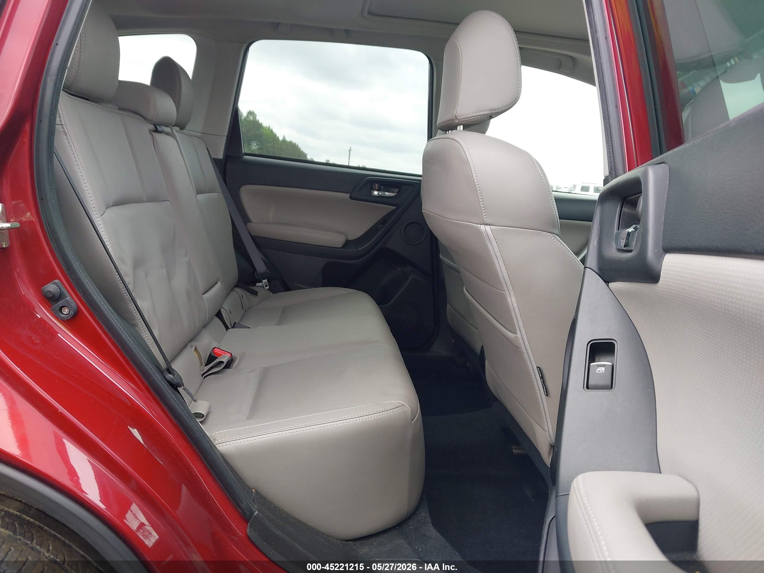 2018 Subaru Forester 2.5i Limited Burgundy vin: JF2SJARC2JH412935