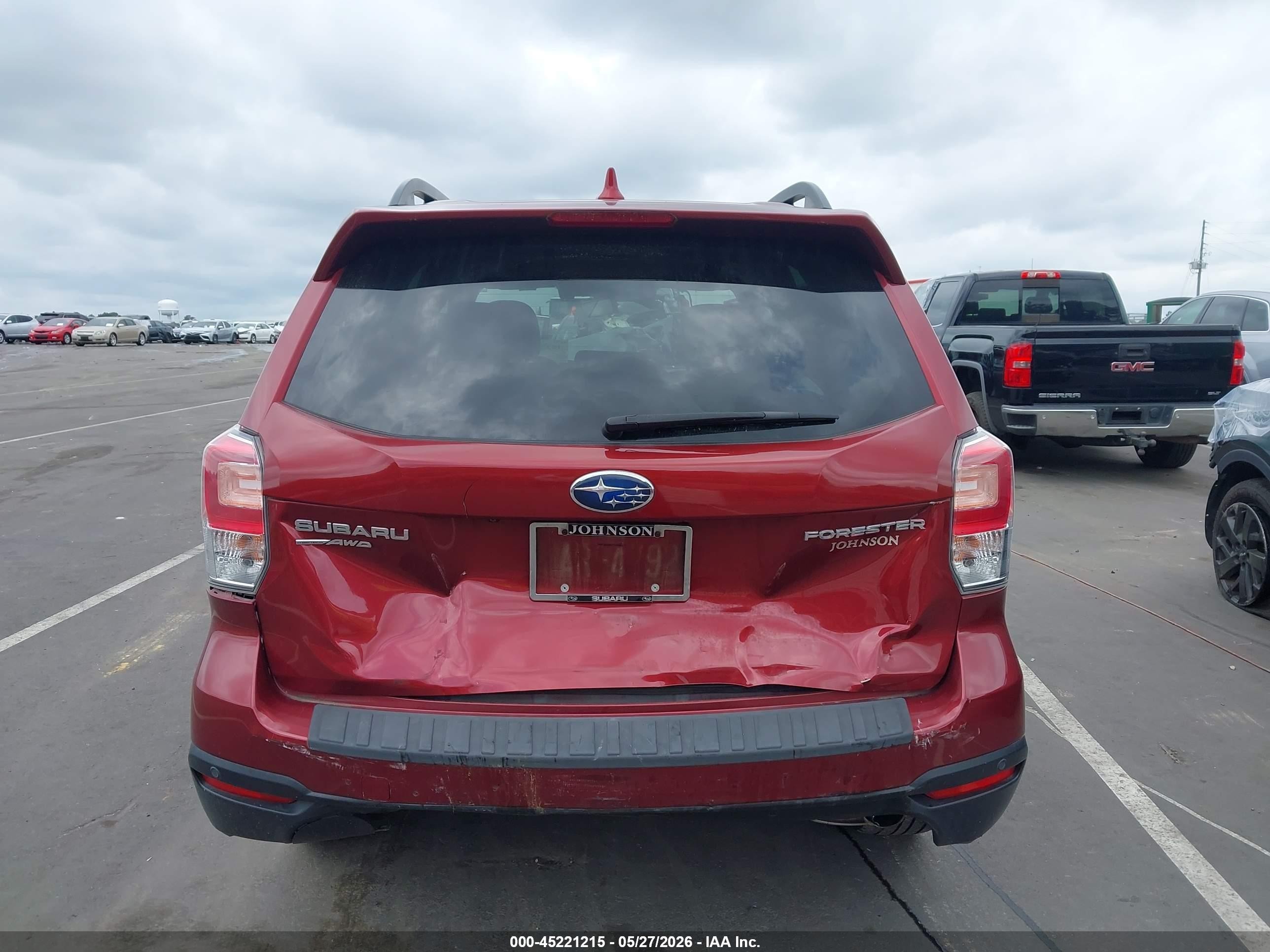 2018 Subaru Forester 2.5i Limited Burgundy vin: JF2SJARC2JH412935