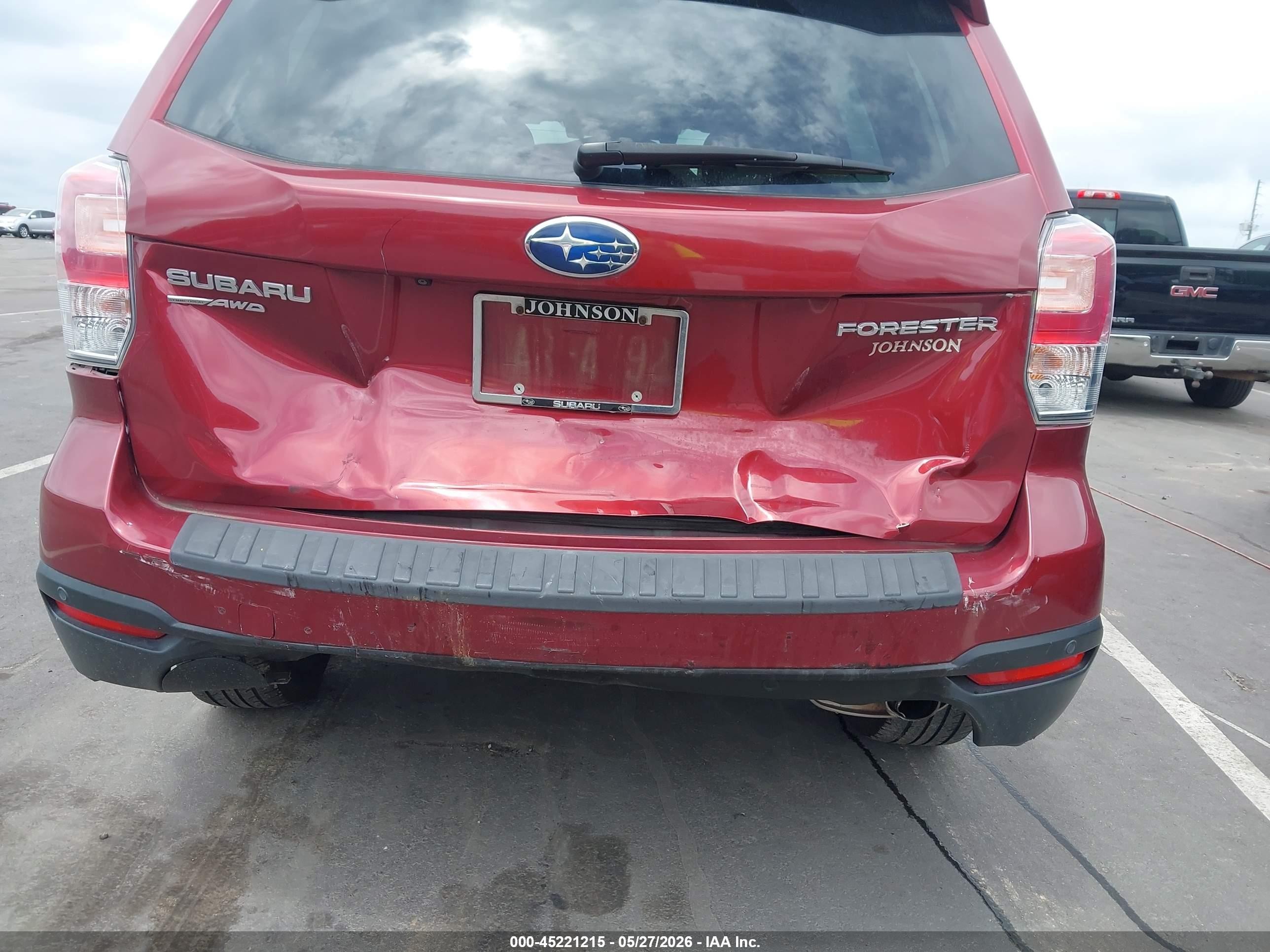 2018 Subaru Forester 2.5i Limited Burgundy vin: JF2SJARC2JH412935