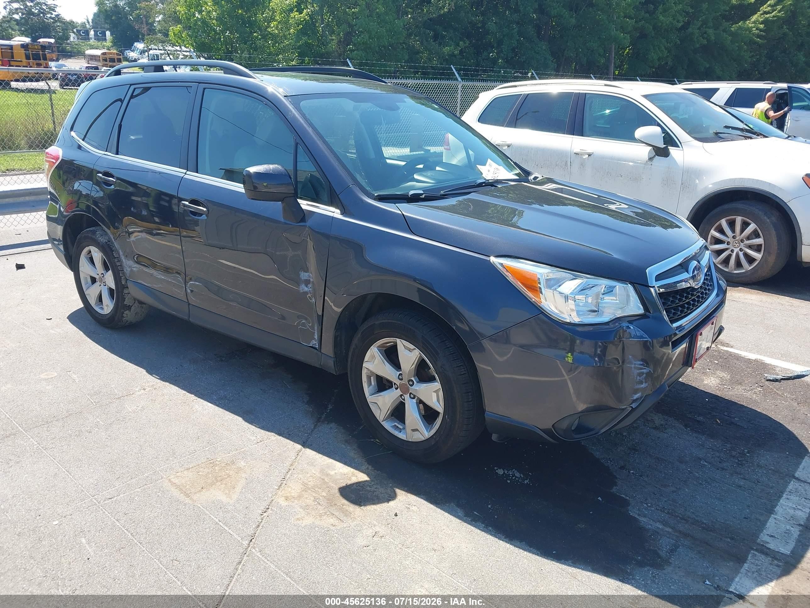 2015 Subaru Forester 2.5i Limited Gray vin: JF2SJARC3FH829116