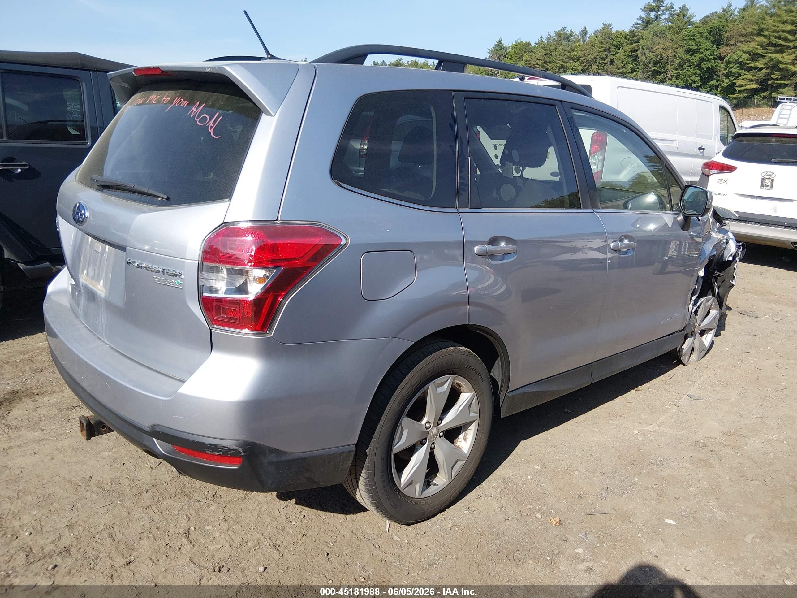 2015 Subaru Forester 2.5i Limited Silver vin: JF2SJARC3FH842061