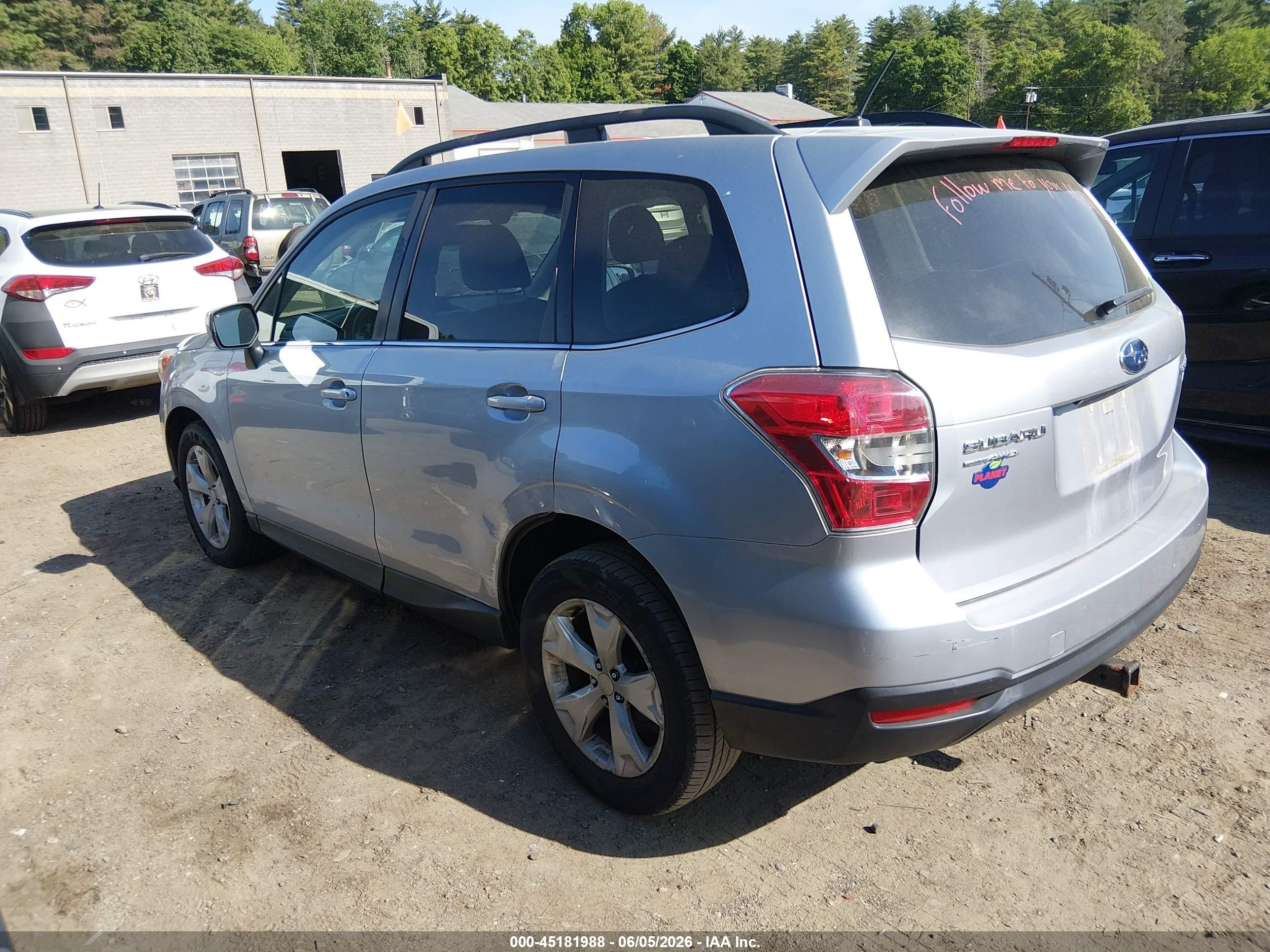 2015 Subaru Forester 2.5i Limited Silver vin: JF2SJARC3FH842061