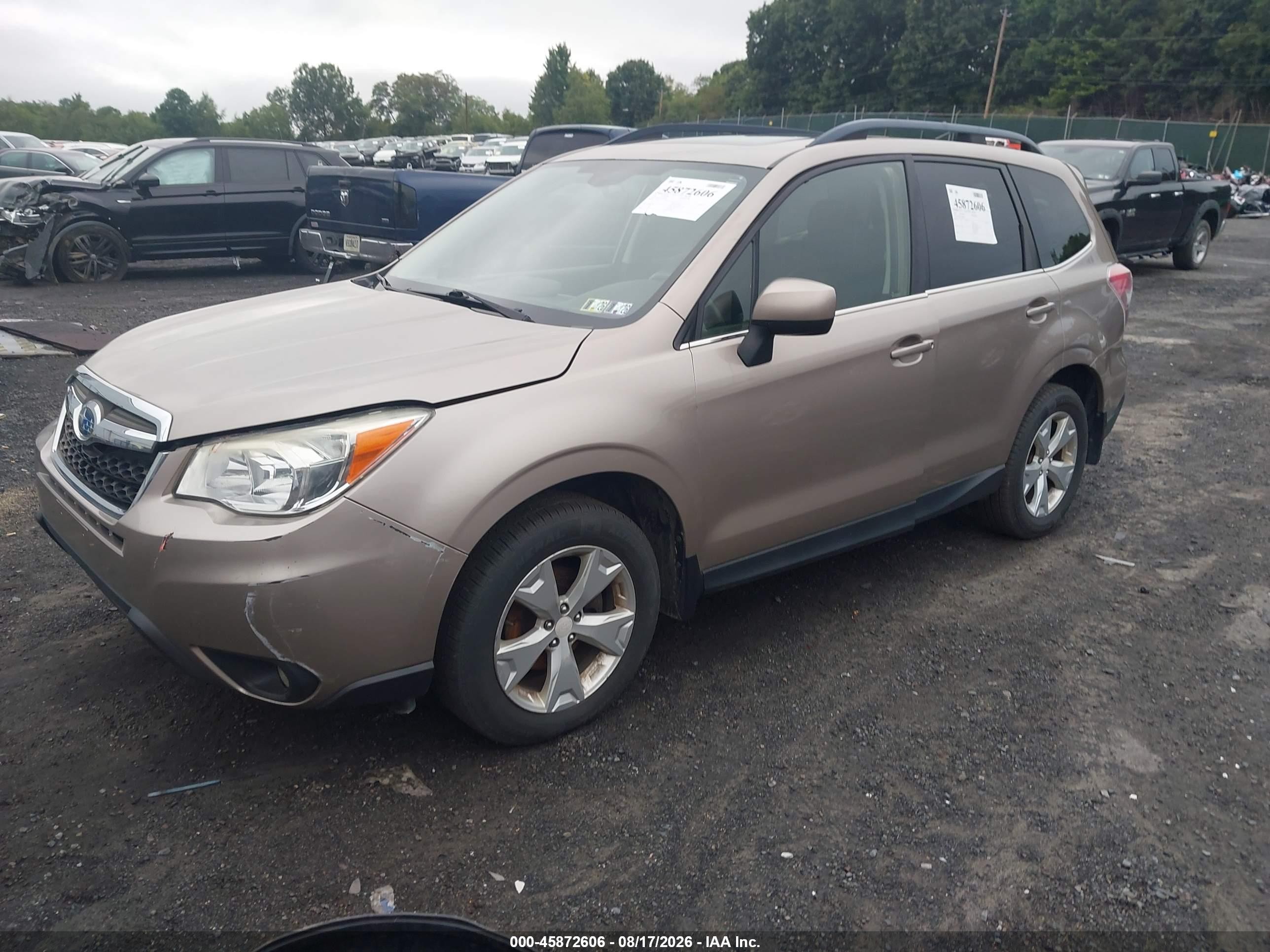 2015 Subaru Forester 2.5i Limited Бежевый vin: JF2SJARC5FH800099