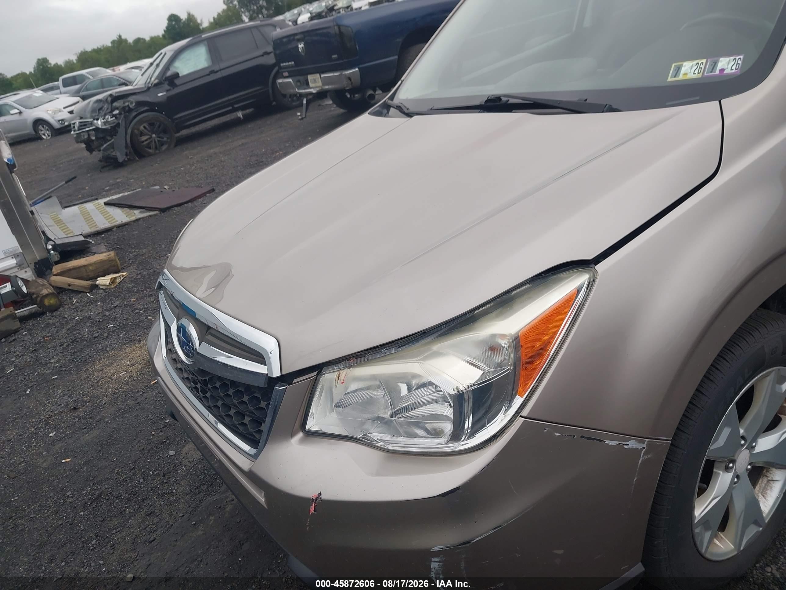 2015 Subaru Forester 2.5i Limited Бежевый vin: JF2SJARC5FH800099