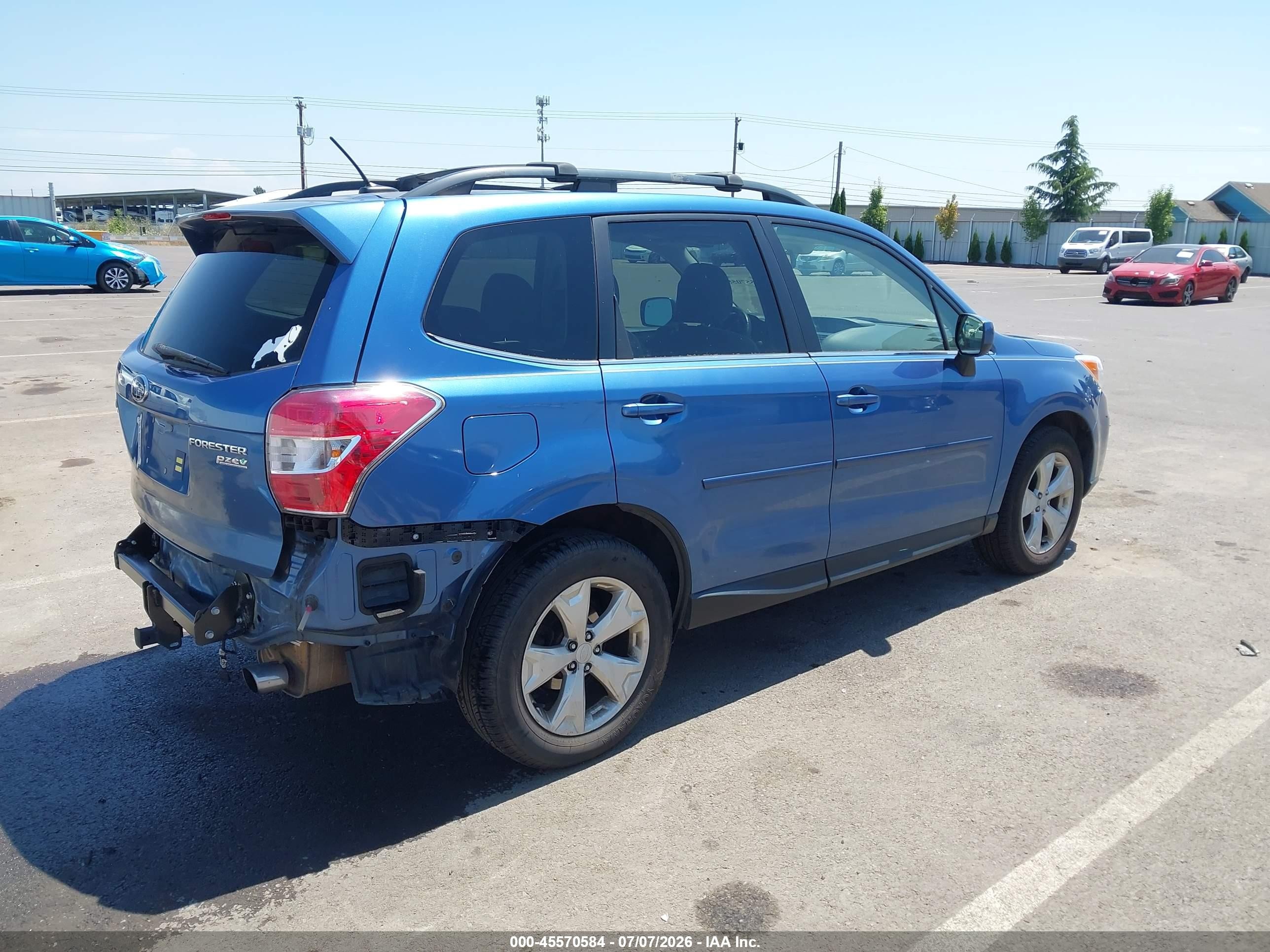2015 Subaru Forester 2.5i Limited Синий vin: JF2SJARC6FH407860