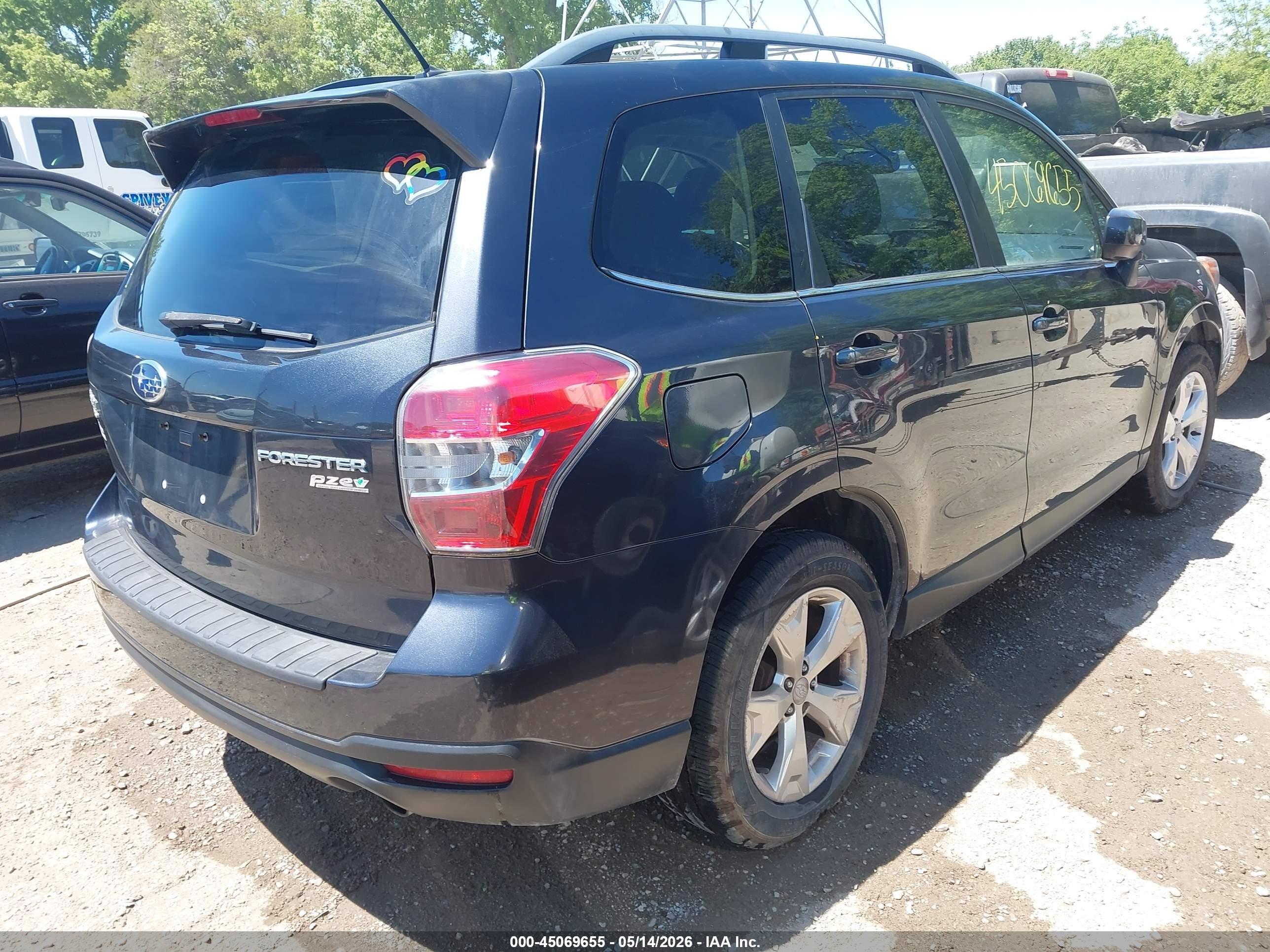 2015 Subaru Forester 2.5i Limited Black vin: JF2SJARC8FH822128
