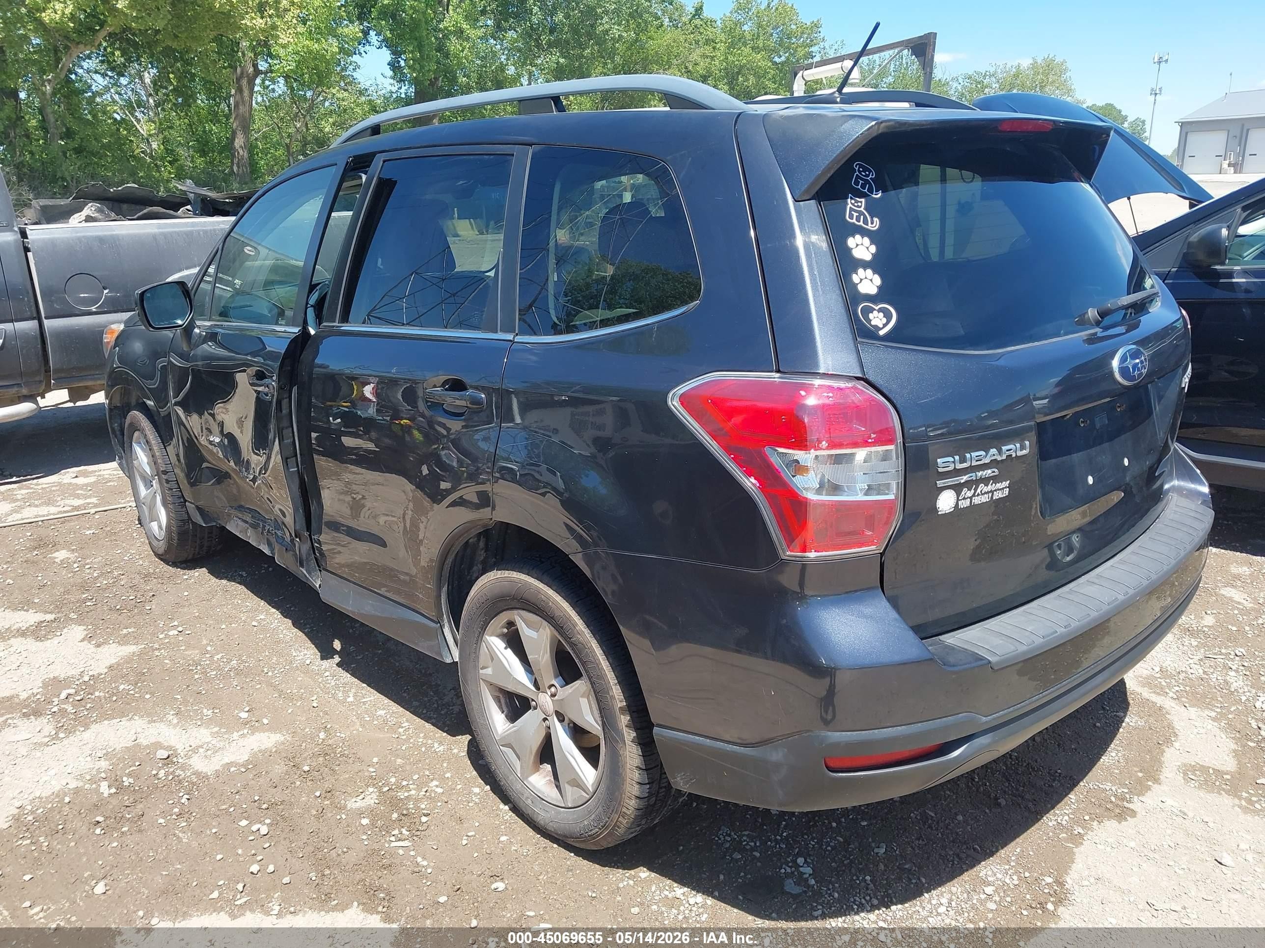 2015 Subaru Forester 2.5i Limited Black vin: JF2SJARC8FH822128