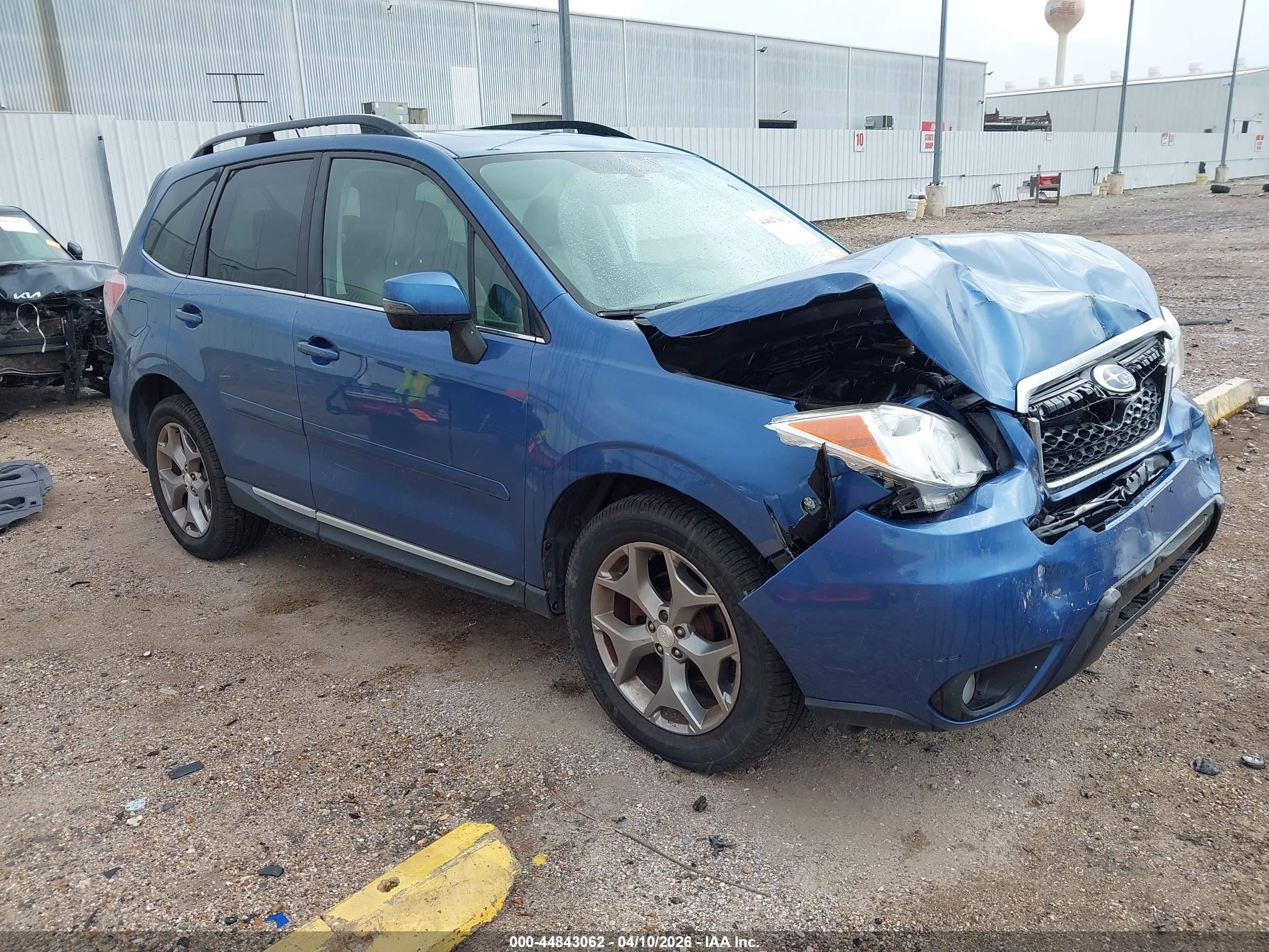 2015 Subaru Forester 2.5i Touring Blue vin: JF2SJAUC2FH494082