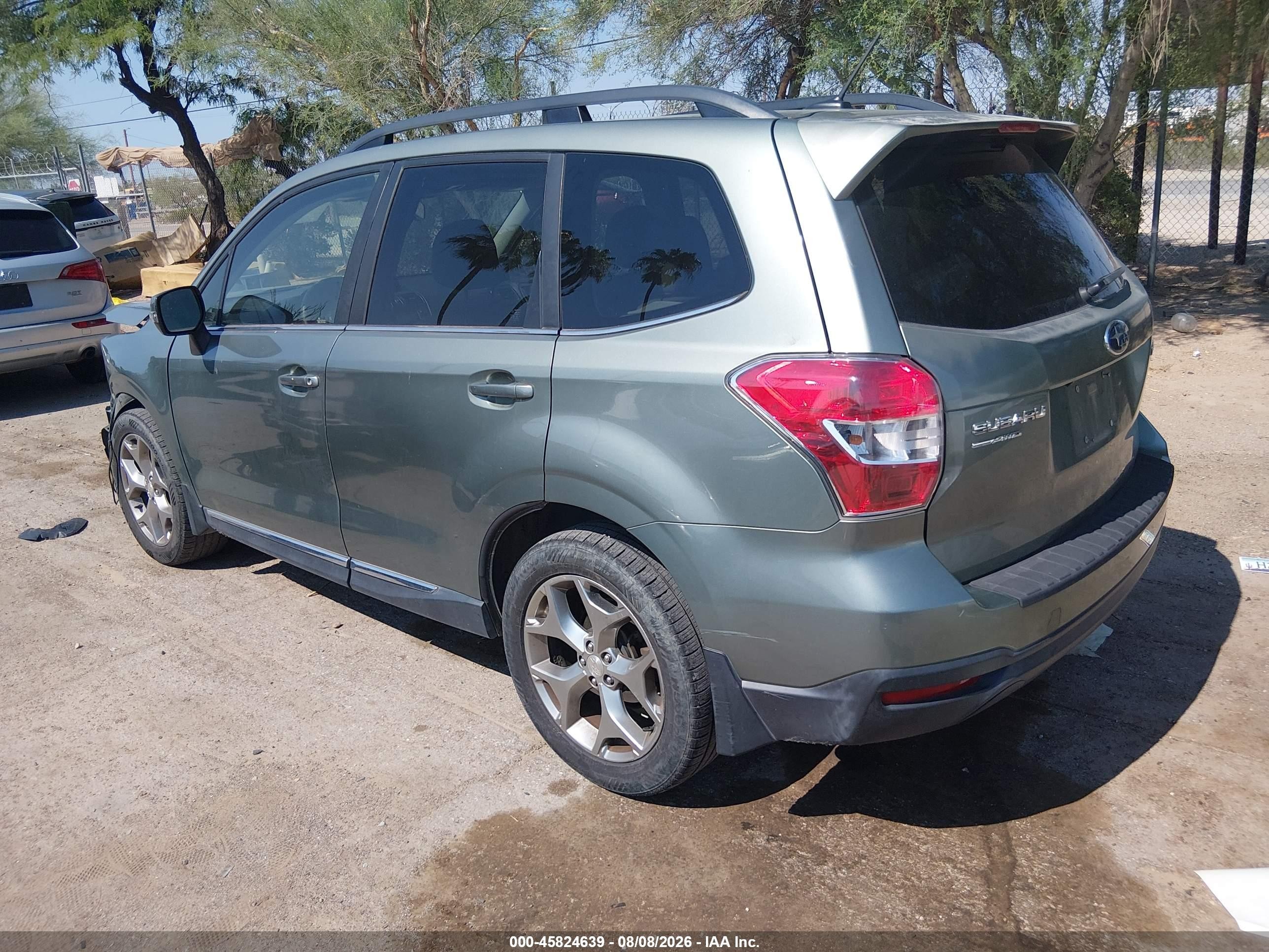 2015 Subaru Forester 2.5i Touring Green vin: JF2SJAUC3FH425465