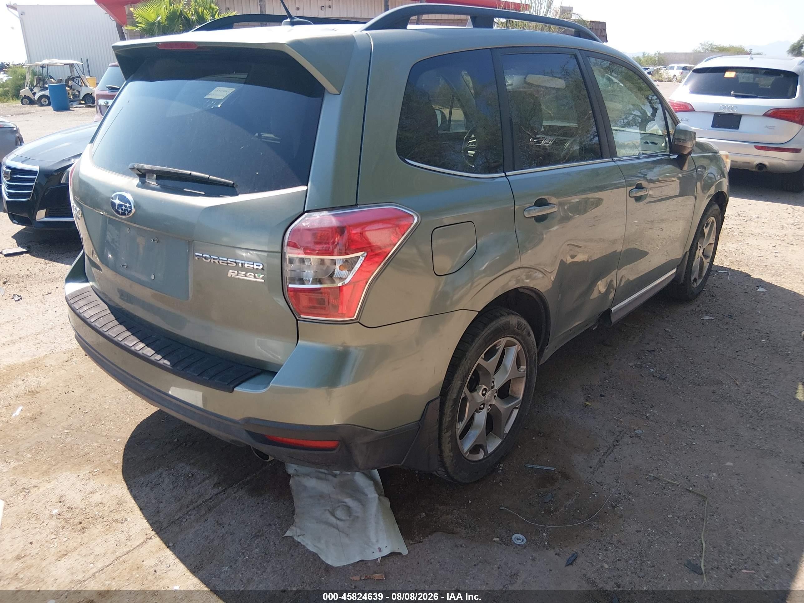 2015 Subaru Forester 2.5i Touring Green vin: JF2SJAUC3FH425465