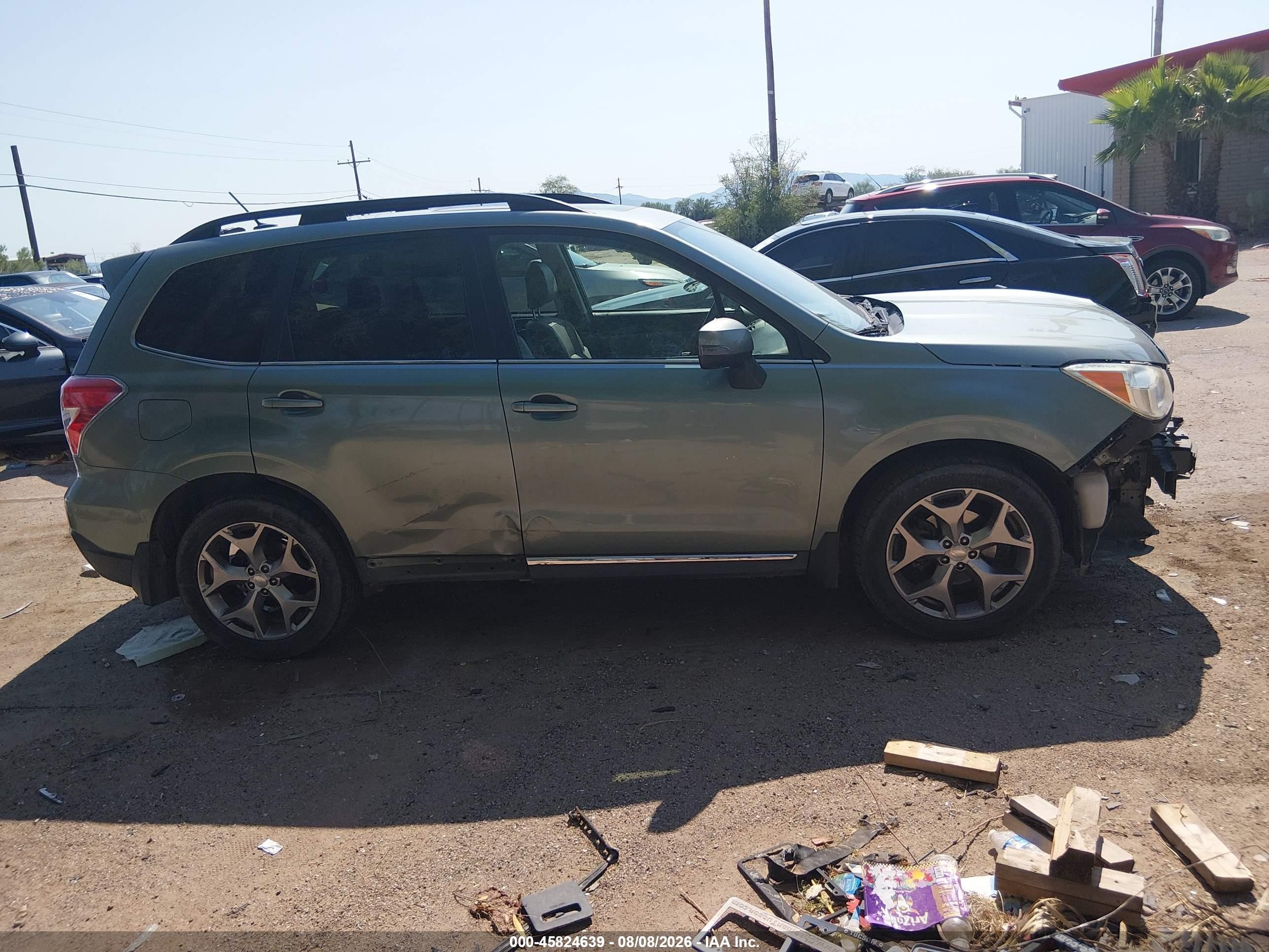 2015 Subaru Forester 2.5i Touring Green vin: JF2SJAUC3FH425465