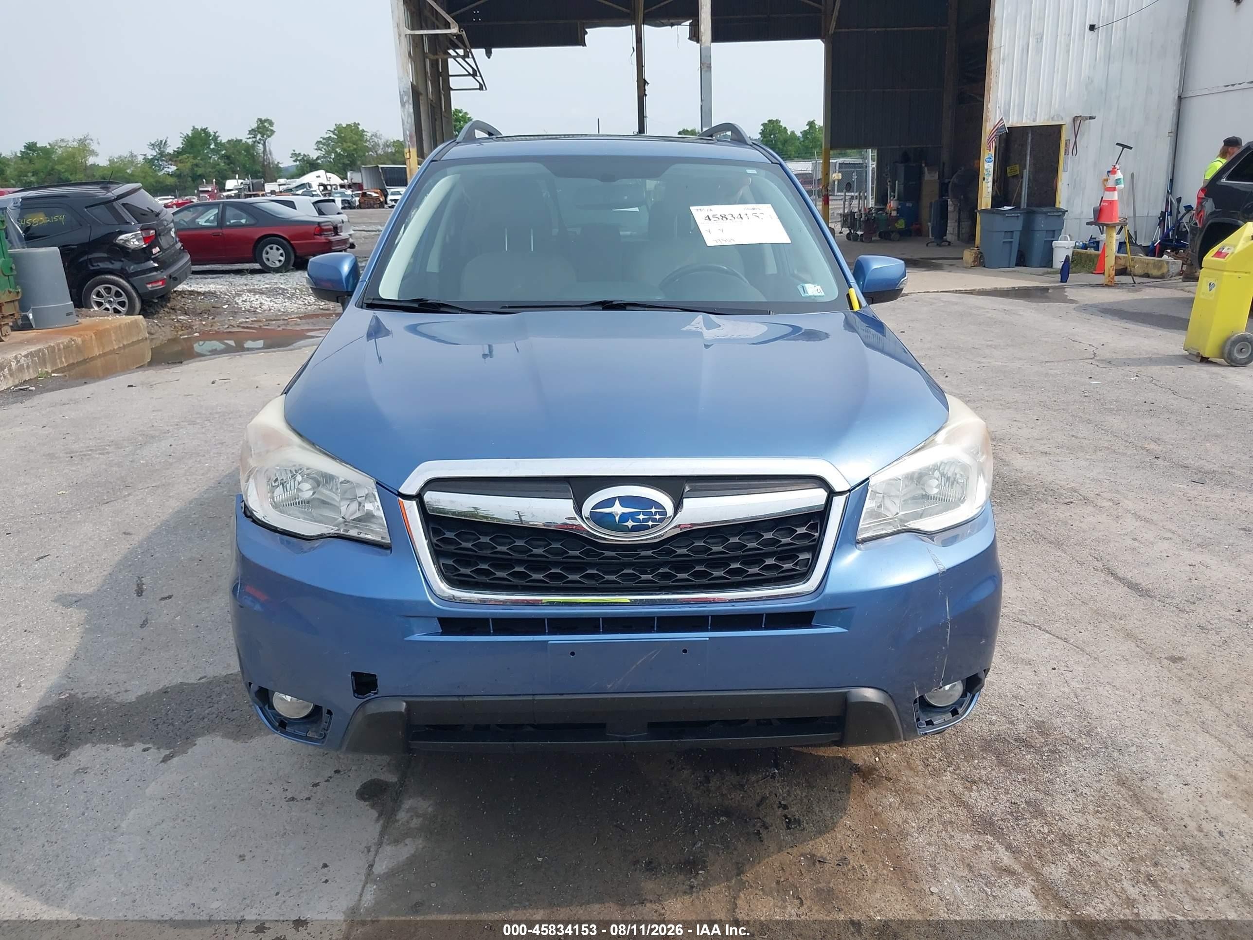 2015 Subaru Forester 2.5i Touring Blue vin: JF2SJAUC4FH445854