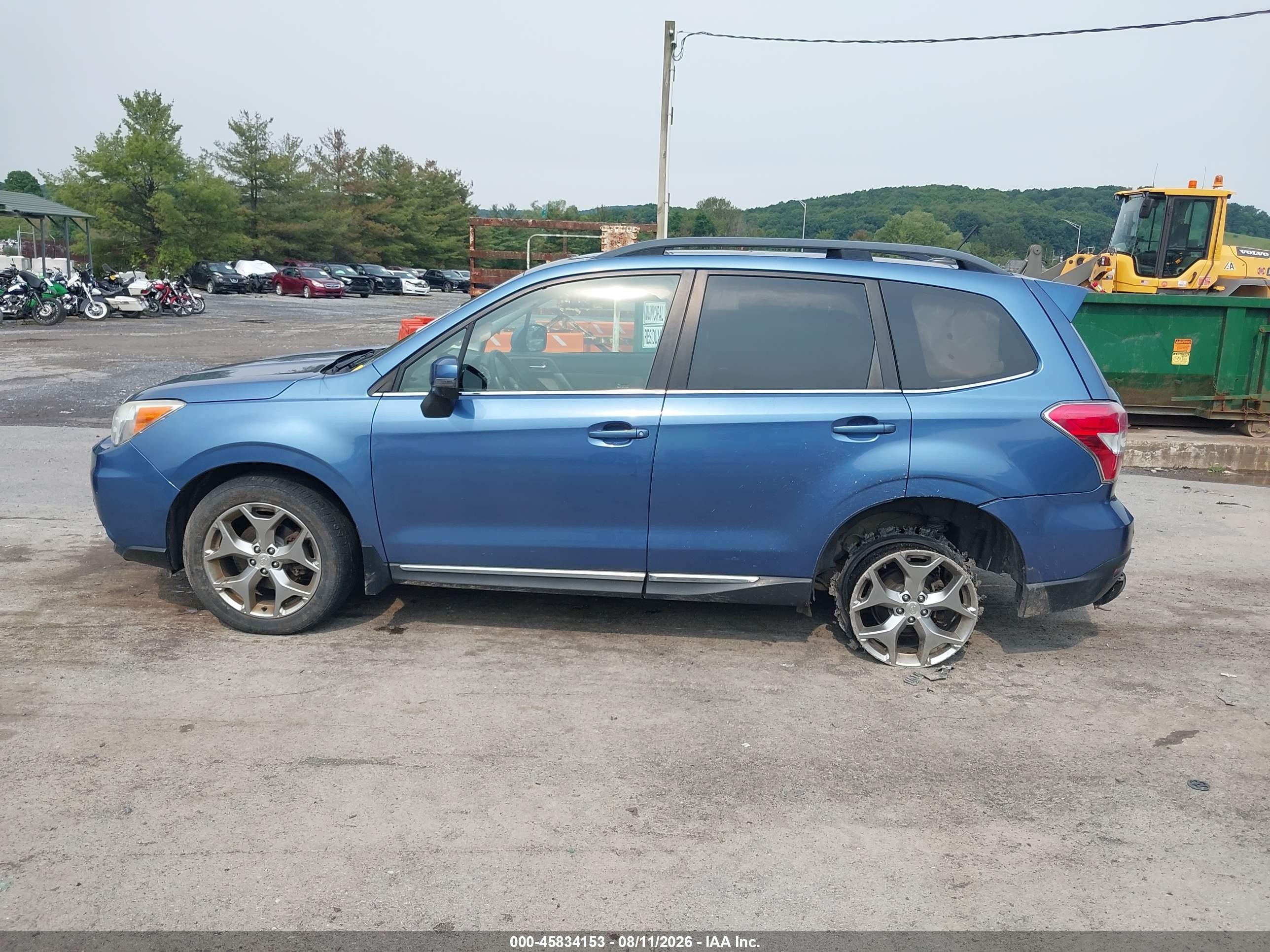 2015 Subaru Forester 2.5i Touring Blue vin: JF2SJAUC4FH445854