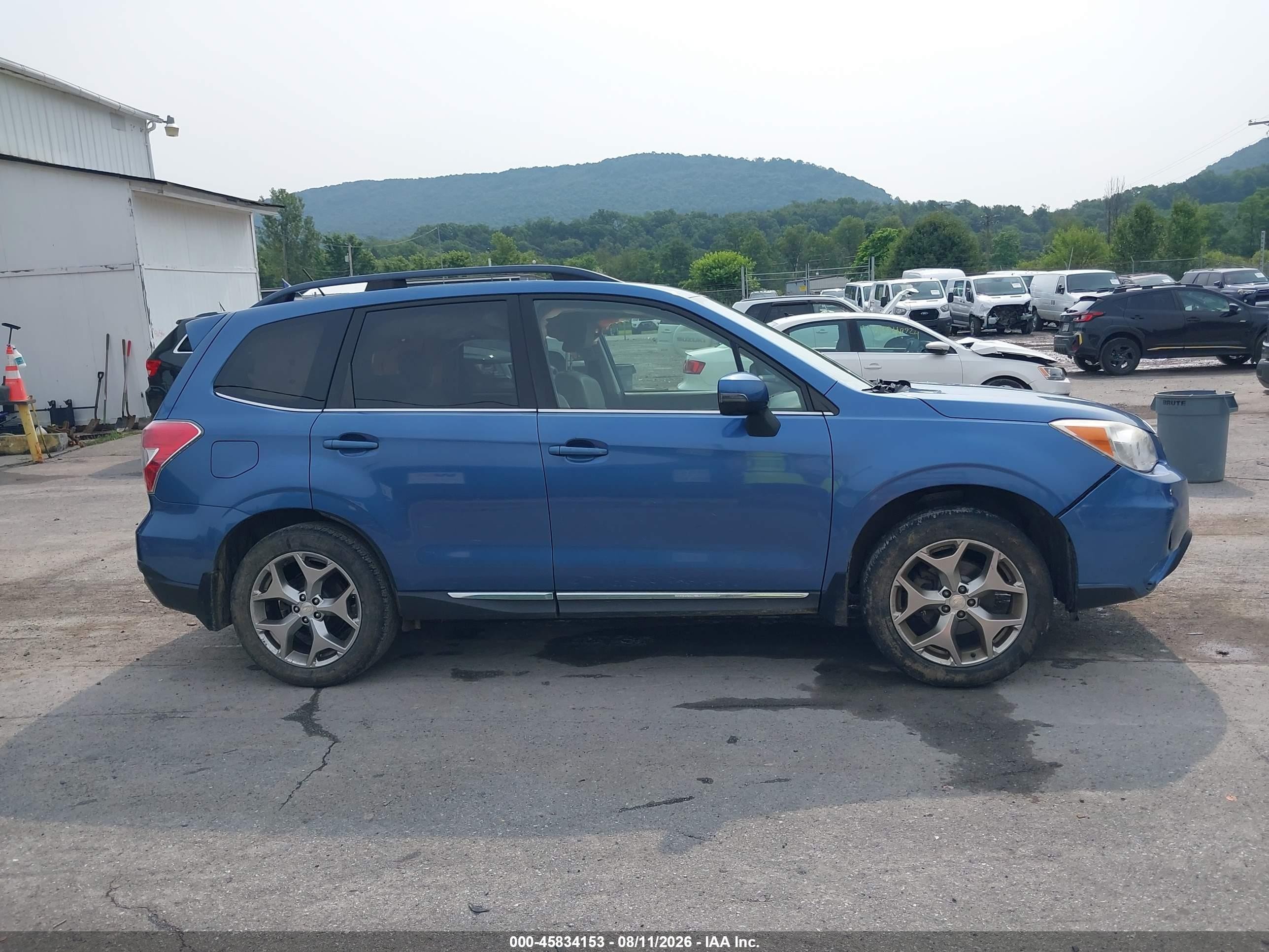 2015 Subaru Forester 2.5i Touring Blue vin: JF2SJAUC4FH445854