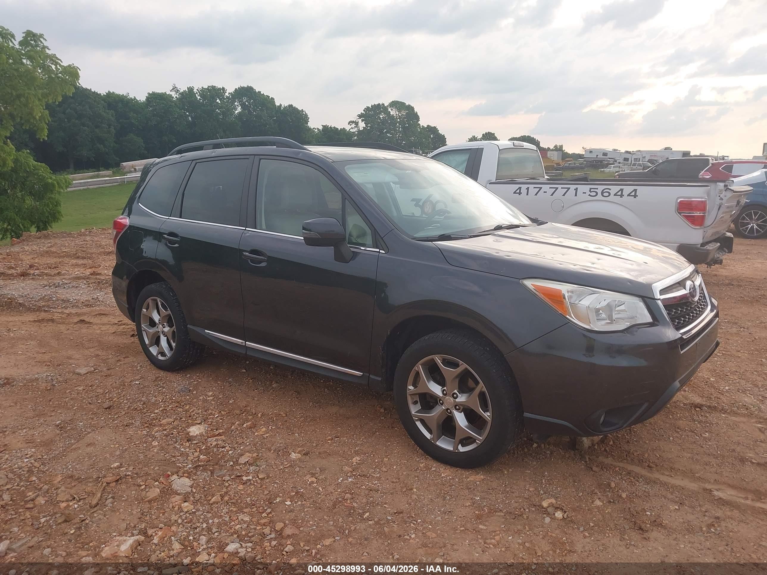 2015 Subaru Forester 2.5i Touring Серый vin: JF2SJAUC6FH820997
