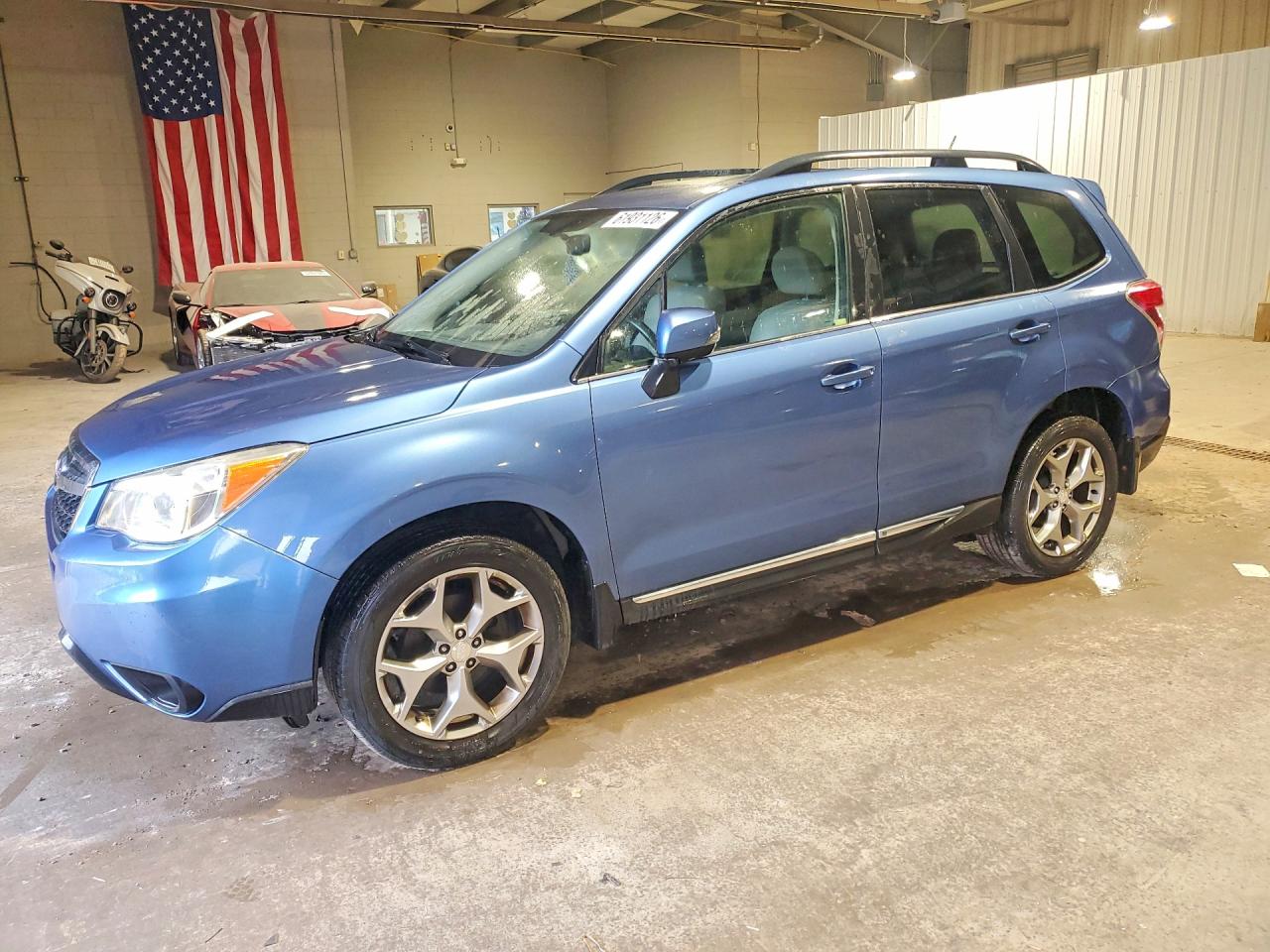 2015 Subaru Forester 2.5i Touring Blue vin: JF2SJAUC7FH547682