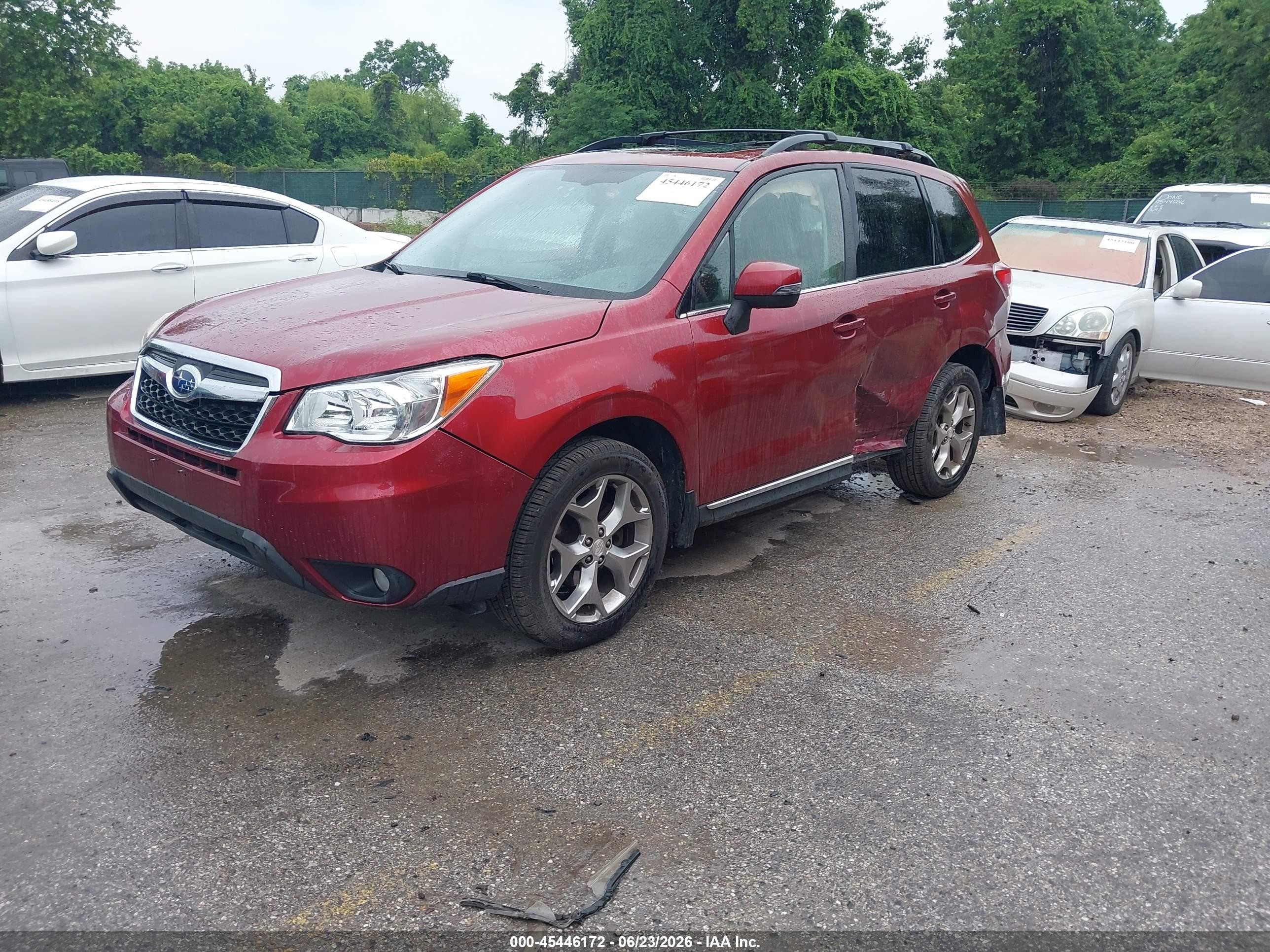 2015 Subaru Forester 2.5i Touring Бордовый vin: JF2SJAUC8FH401369