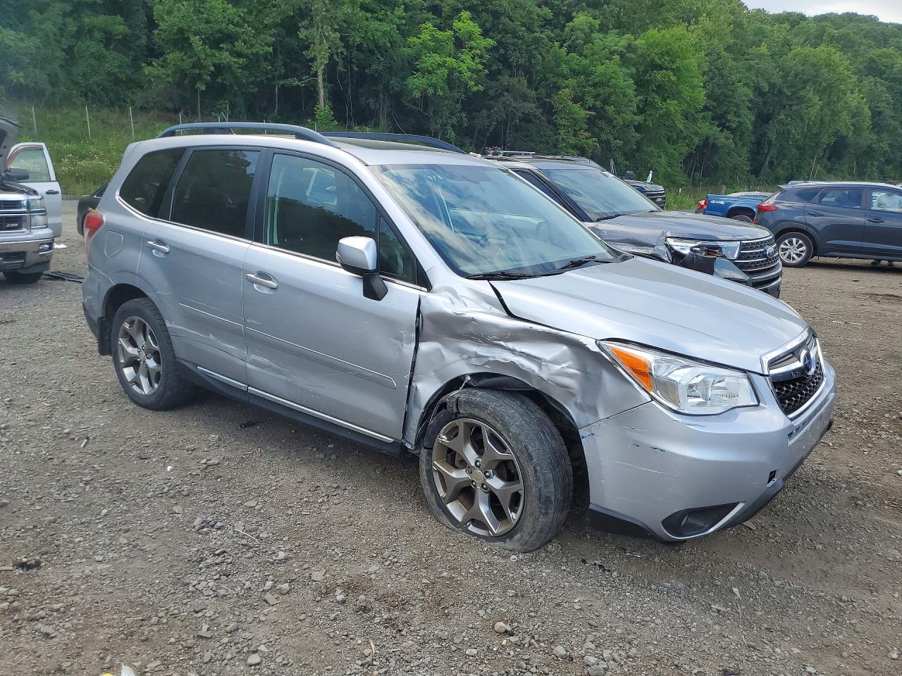 2015 Subaru Forester 2.5i Touring Silver vin: JF2SJAUC8FH436672