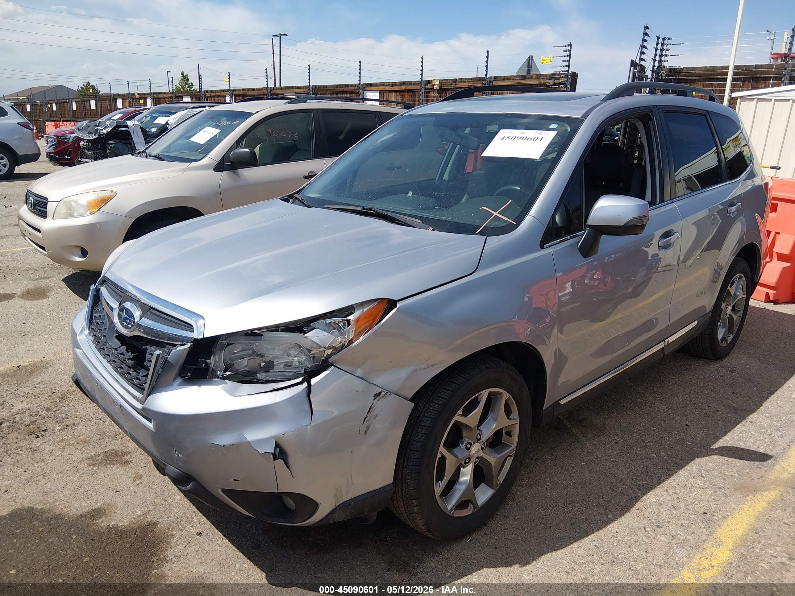2015 Subaru Forester 2.5i Touring Gray vin: JF2SJAUC8FH501049