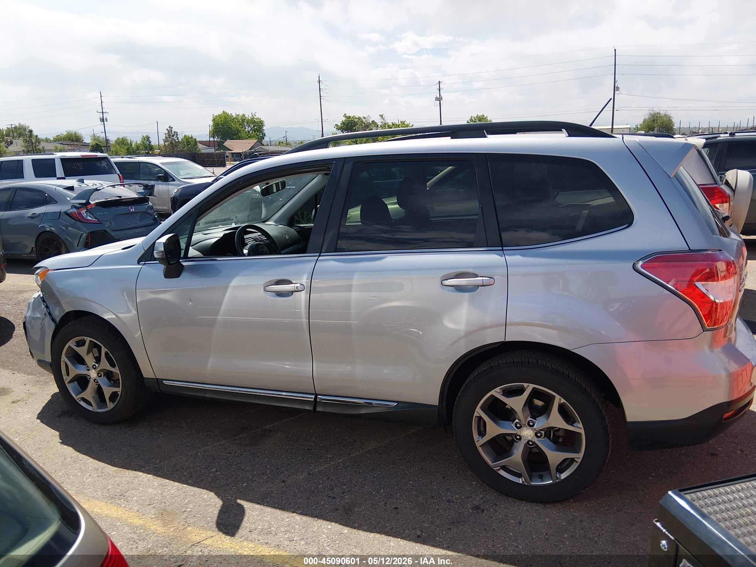 2015 Subaru Forester 2.5i Touring Gray vin: JF2SJAUC8FH501049