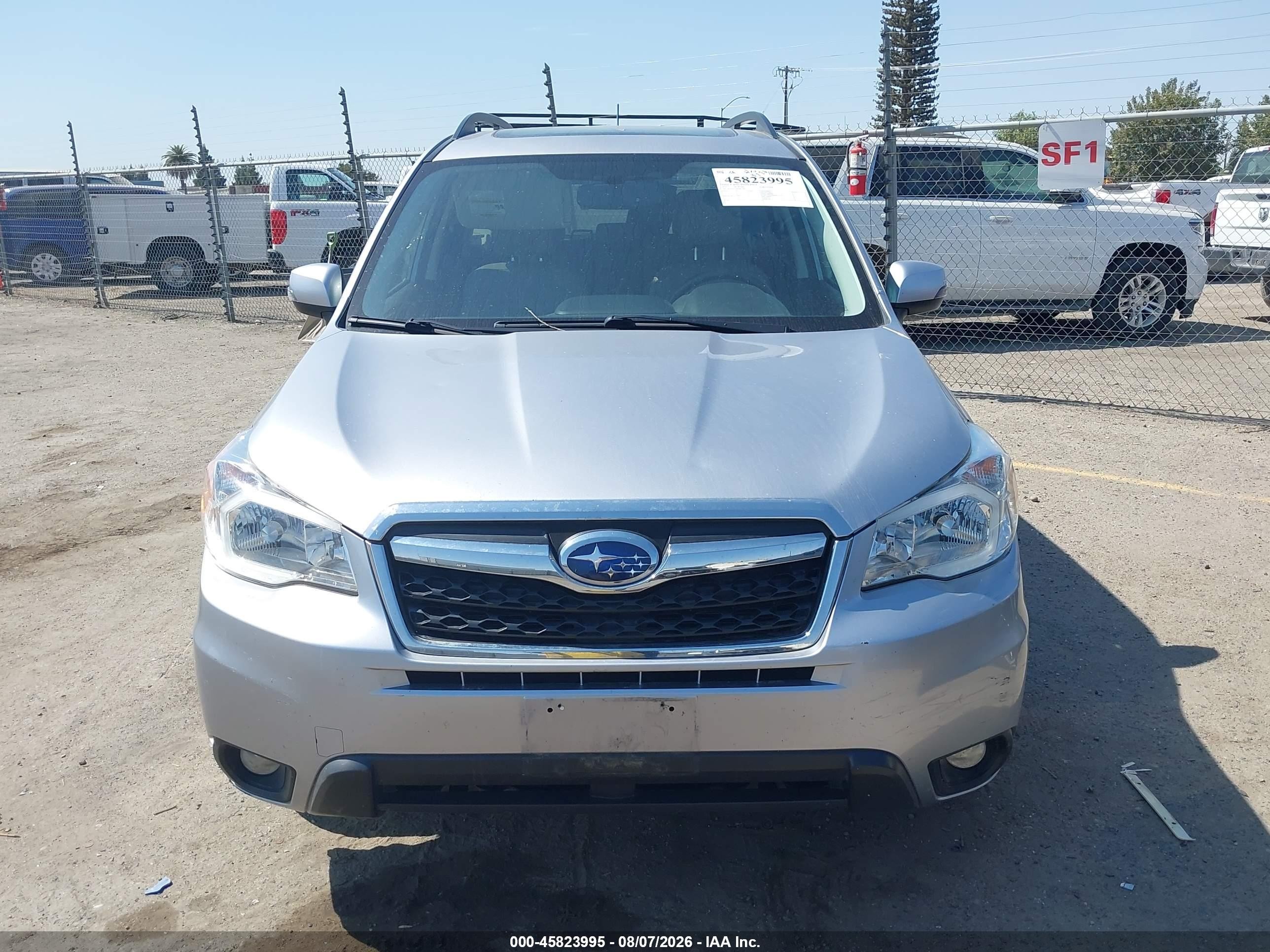 2015 Subaru Forester 2.5i Touring Silver vin: JF2SJAUC8FH812285