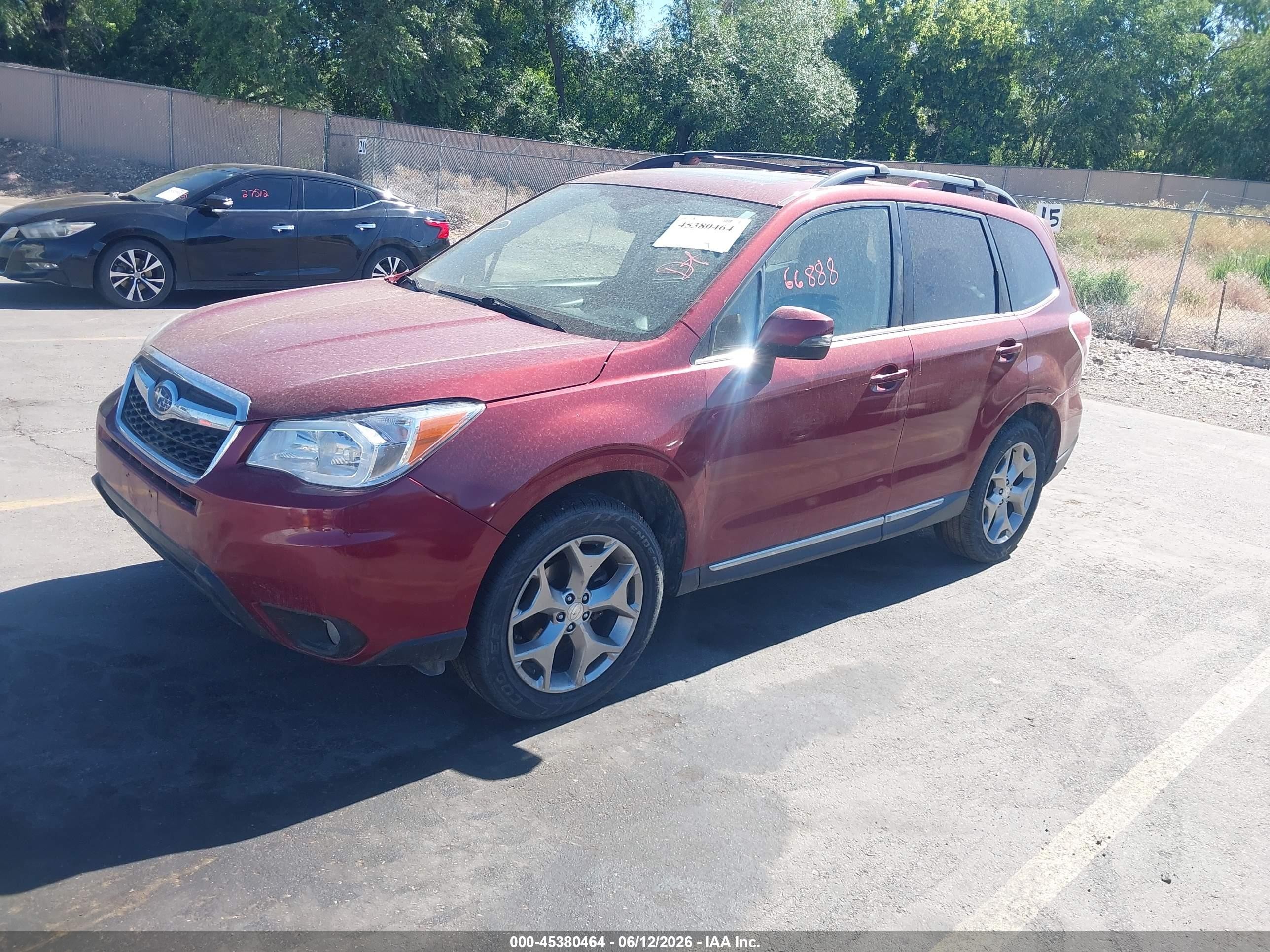 2016 Subaru Forester 2.5i Touring Maroon vin: JF2SJAVC0GH496395