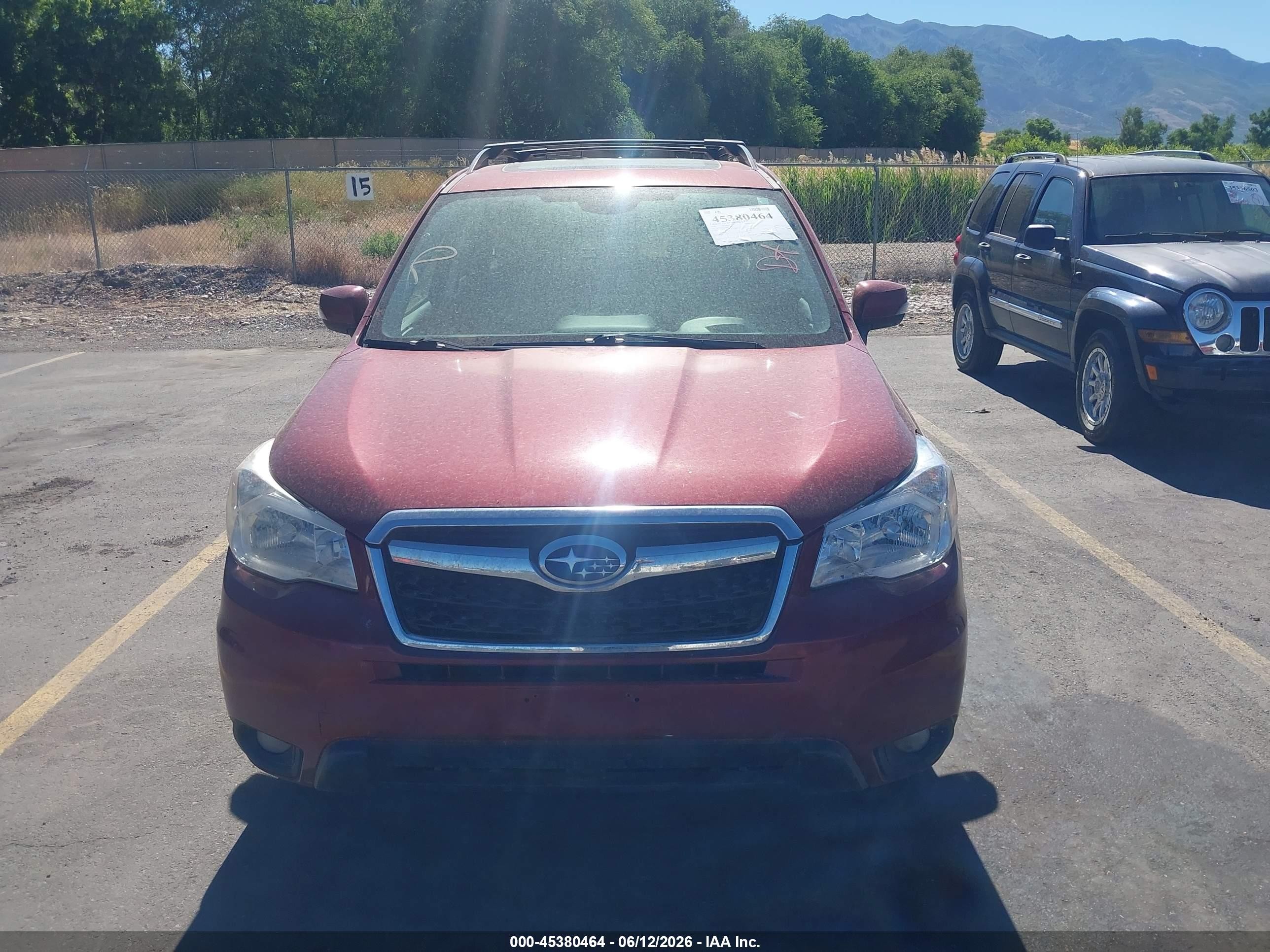 2016 Subaru Forester 2.5i Touring Maroon vin: JF2SJAVC0GH496395