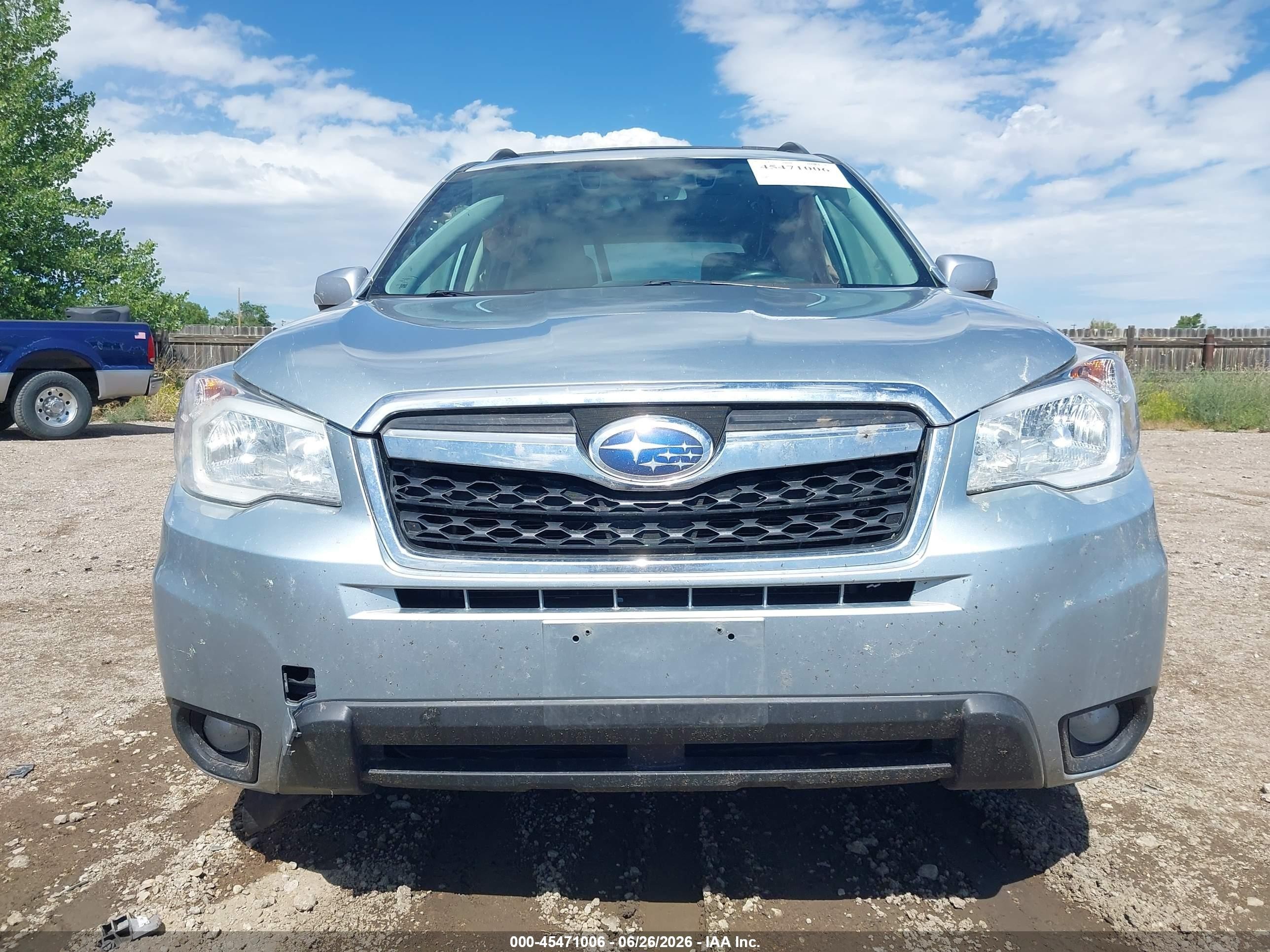2015 Subaru Forester 2.5i Touring Silver vin: JF2SJAWC0FH553126