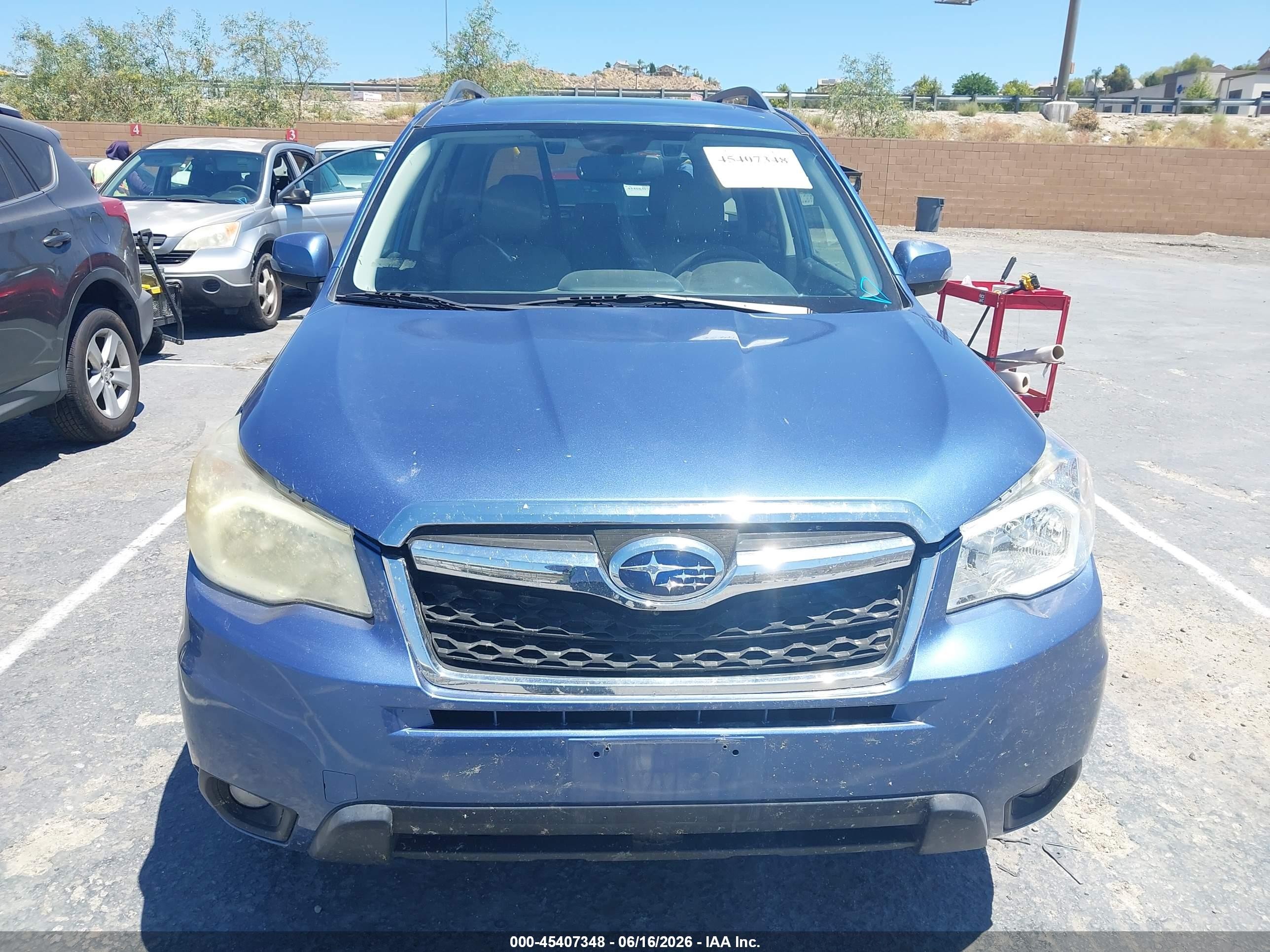 2015 Subaru Forester 2.5i Touring Blue vin: JF2SJAWC1FH548615