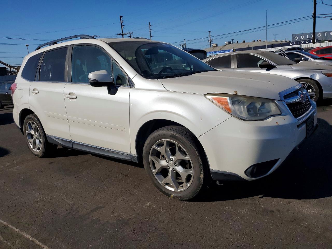 2015 Subaru Forester 2.5i Touring White vin: JF2SJAWC3FH418755