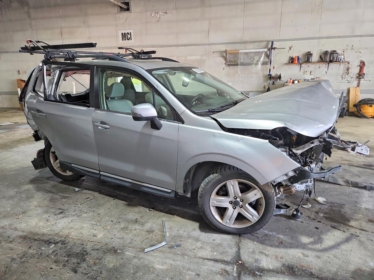2015 Subaru Forester 2.5i Touring Silver vin: JF2SJAWC5FH433550