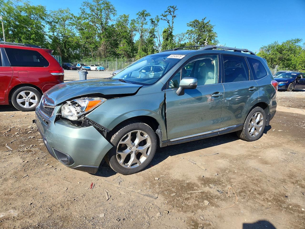 2015 Subaru Forester 2.5i Touring Зеленый vin: JF2SJAWC5FH528108