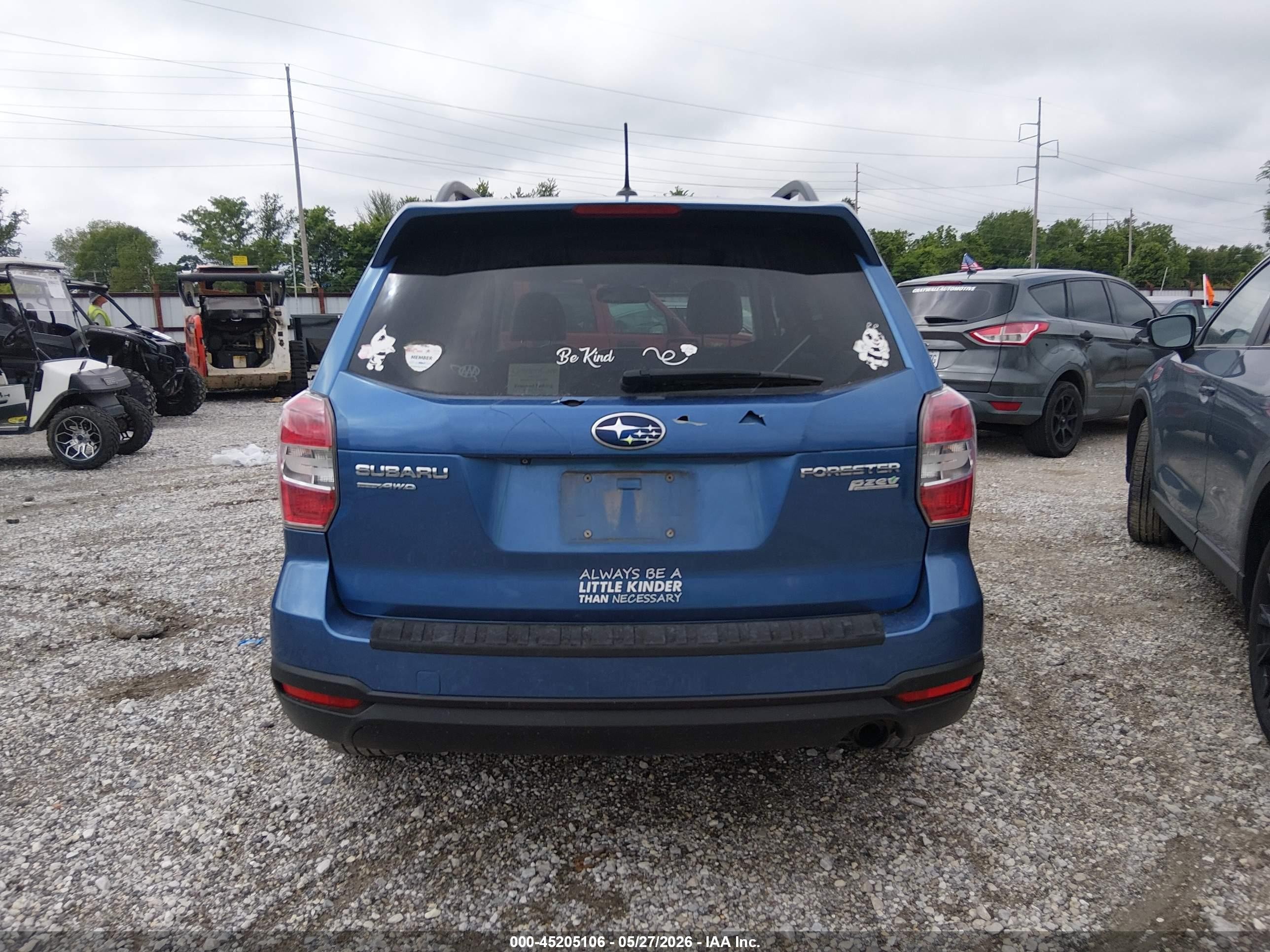 2015 Subaru Forester 2.5i Touring Blue vin: JF2SJAWC5FH566177